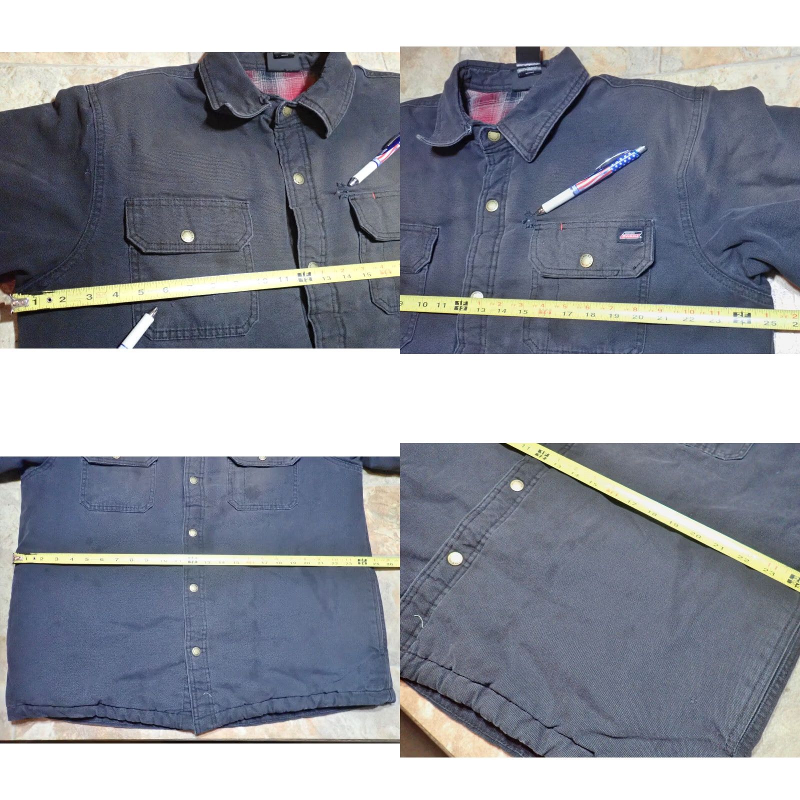 Dickies Dickies Black Denim Jacket XL Flannel Lined Coat Tillman Welding Bone Of America Size US XL / EU 56 / 4 - 8 Thumbnail