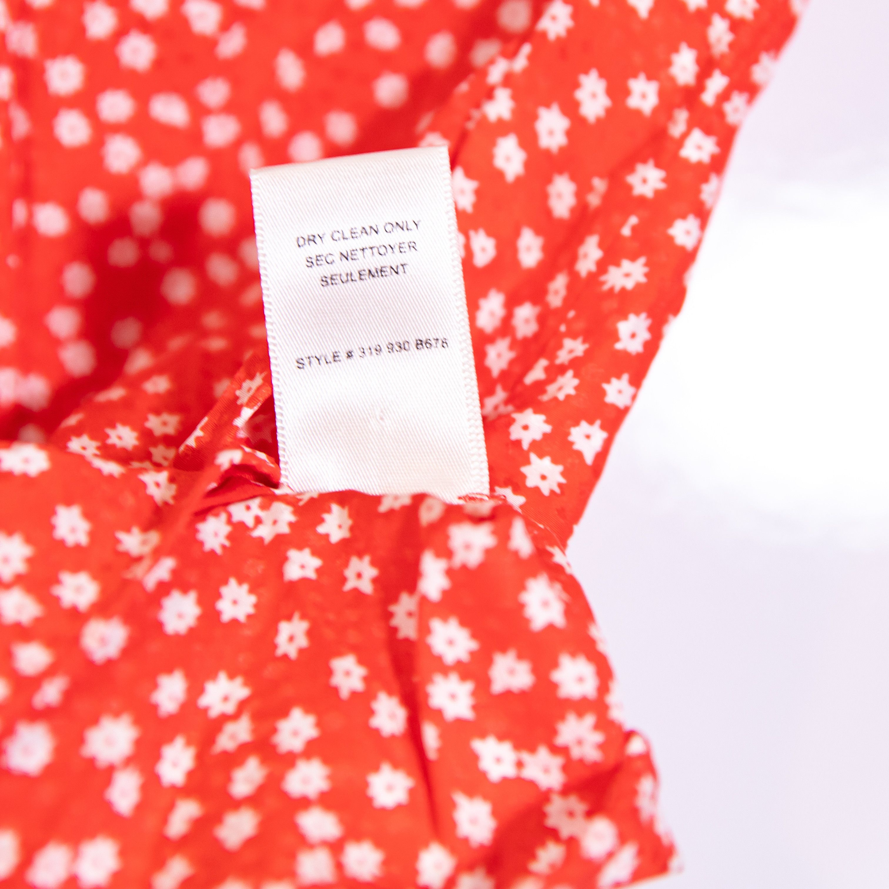 Rebecca Taylor Rebecca Taylor Malia Red Silk Floral Size S / US 4 / IT 40 - 3 Thumbnail
