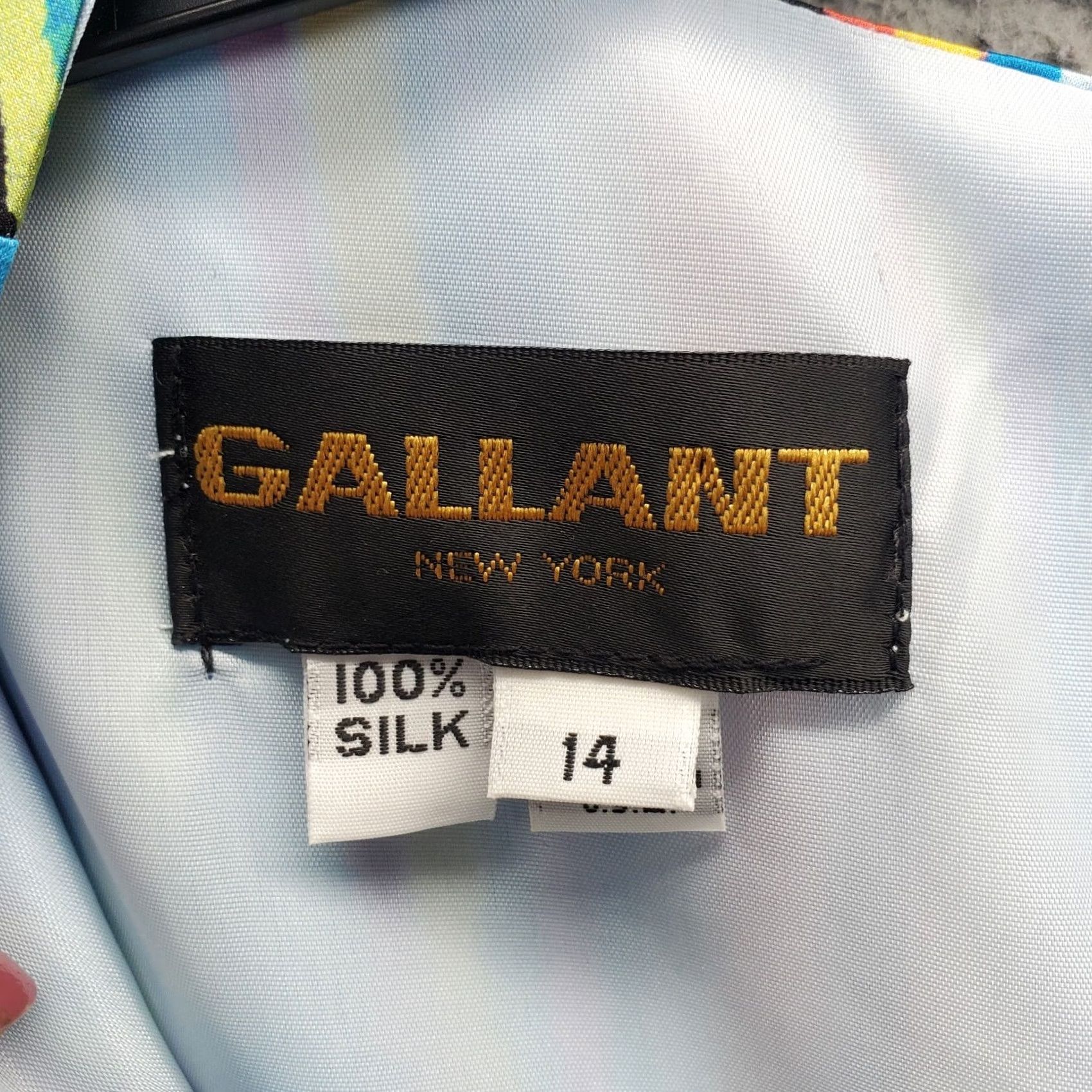 Vintage VINTAGE Gallant New York Blouse Top Womens 14 Multi Striped Silk Round Neck Back Zip Shirt Size XL / US 12-14 / IT 48-50 - 5 Thumbnail