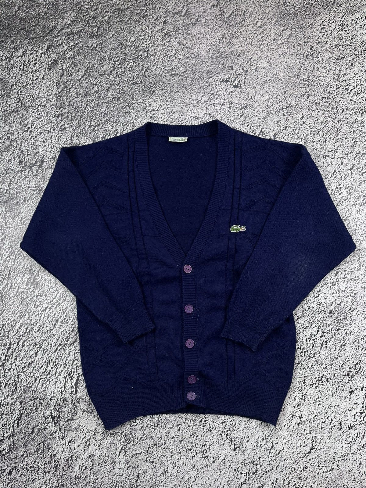 Lacoste Chemise Lacoste Vintage 90s Knit Cardigan Size US L / EU 52-54 / 3 - 5 Thumbnail