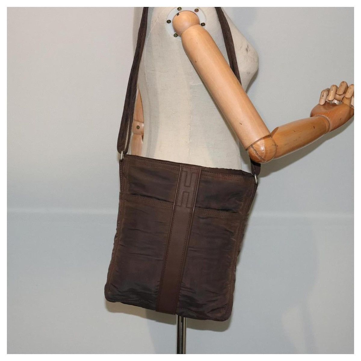 Hermes Auth HERMES Acapulco Bandouliere Shoulder Bag Nylon Brown Size ONE SIZE - 25 Thumbnail