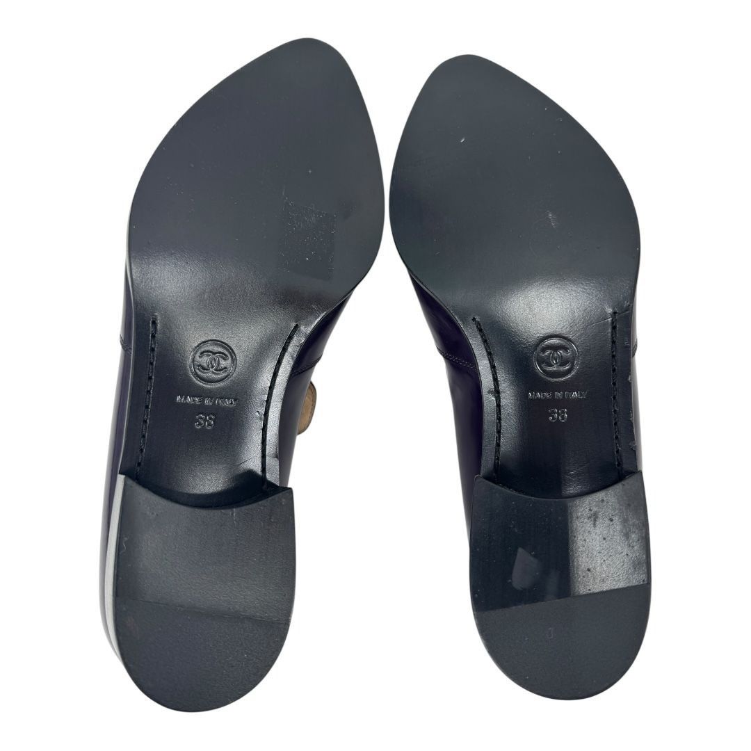 Chanel Chanel Purple Glazed Calfskin Loafers – 2015 Karl Lagerfeld Size US 8 / IT 38 - 6 Thumbnail