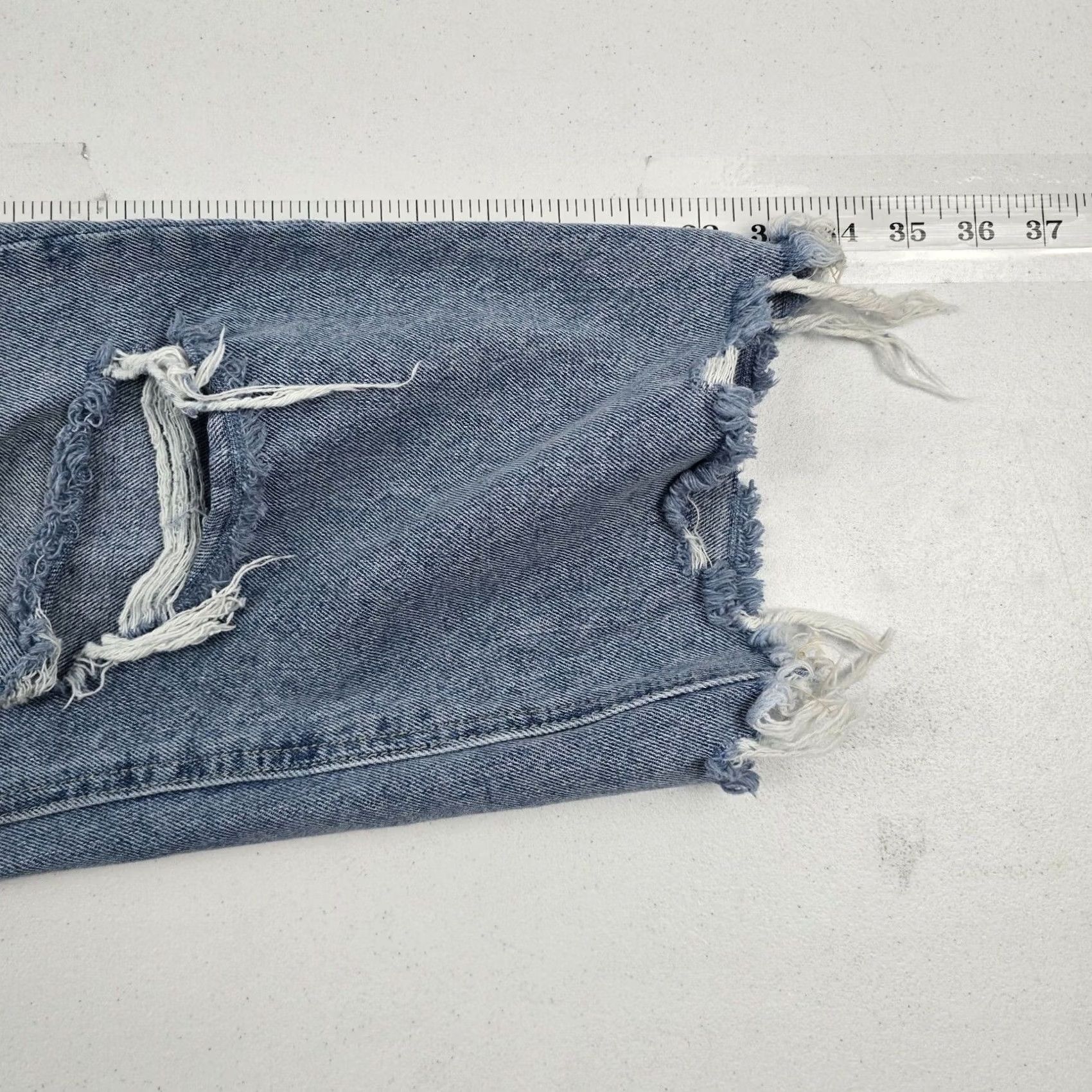 Vintage KanCan Jeans Distressed Light Wash Ankle Straight 30 Womens Blue 210310 Size 30" / US 8 / IT 44 - 6 Thumbnail