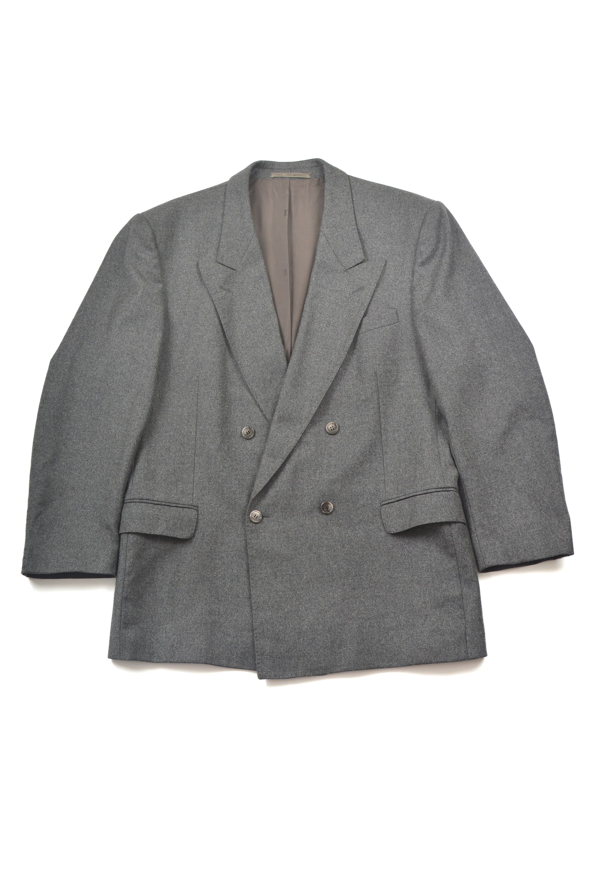 Saint Laurent Paris × Vintage × Yves Saint Laurent Yves Saint Laurent Pour Homme Vintage Double-Breasted Blazer Size 52R - 1 Thumbnail