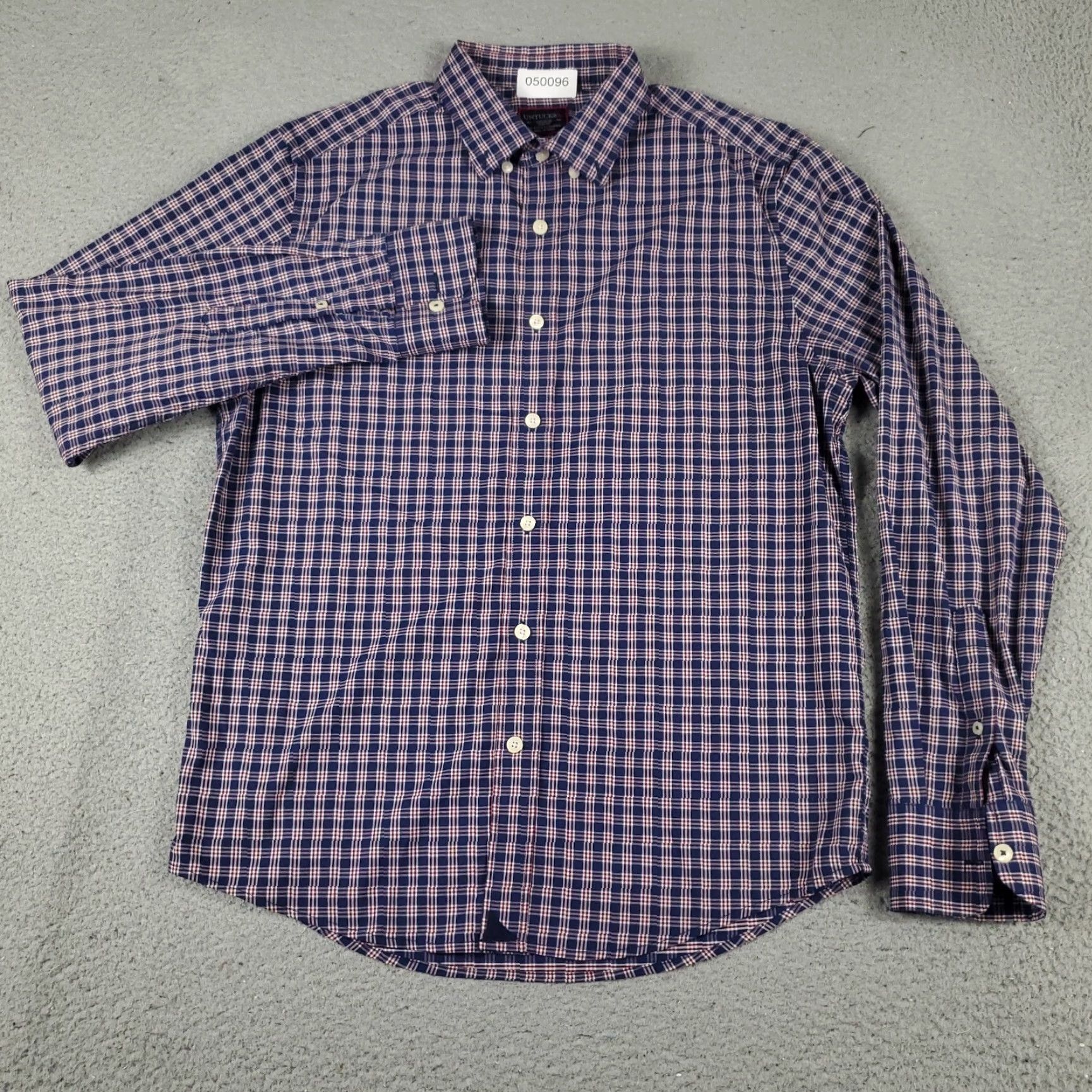 UNTUCKit UNTUCKit Blue Plaid Button-Up Shirt Mens Medium Long Sleeve Casual Woven Size US M / EU 48-50 / 2 - 2 Thumbnail