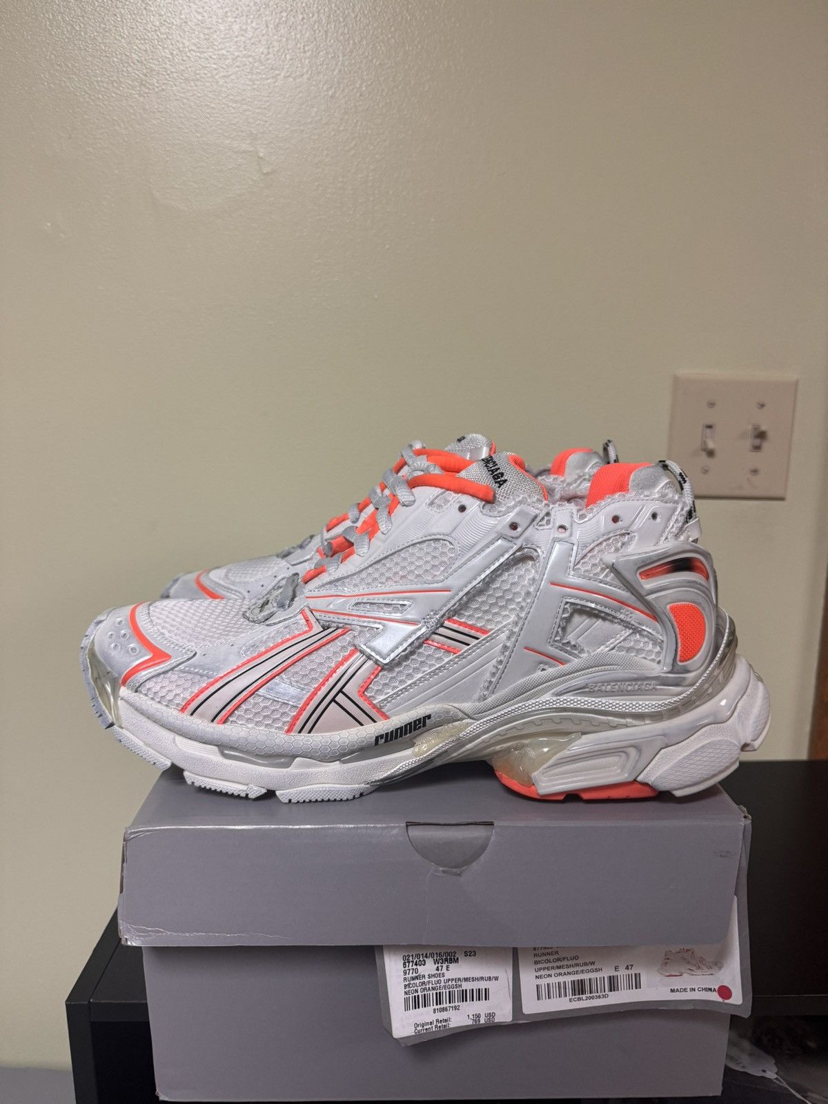 Balenciaga Balenciaga White Orange runner 47 Size US 14 / EU 47 - 1 Thumbnail