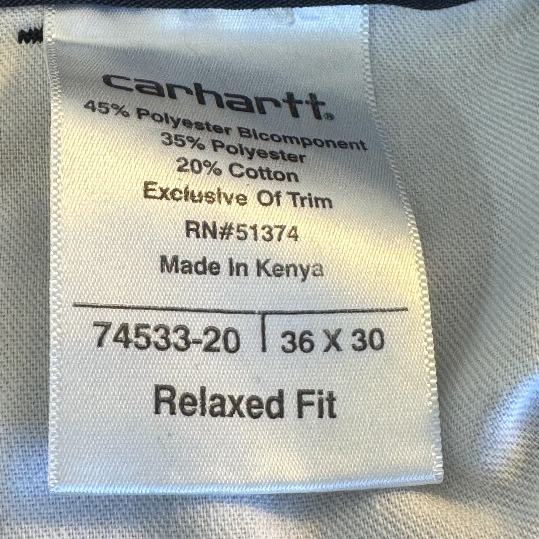 Carhartt Carhartt Pants Mens 36x30 Ripstop Relaxed Fit Outdoor Workwear Zipper Pocket Blue Logo Cargo Pocket Slash Pocket Casual Workwear Mens Size US 36 / EU 52 - 7 Thumbnail