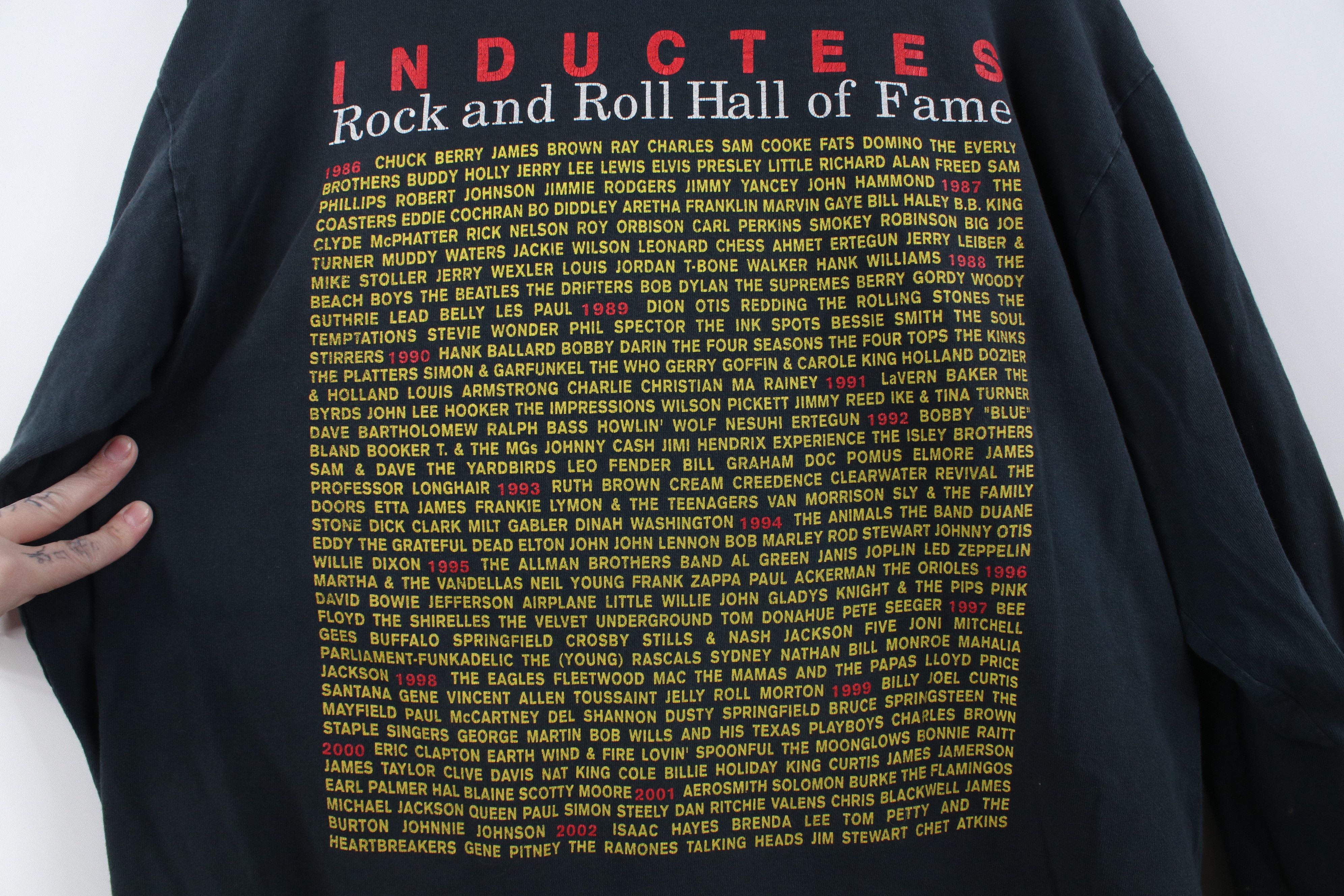 Vintage Vintage Y2K 2002 Roll Hall of Fame Long Sleeve T-Shirt Size US M / EU 48-50 / 2 - 14 Thumbnail