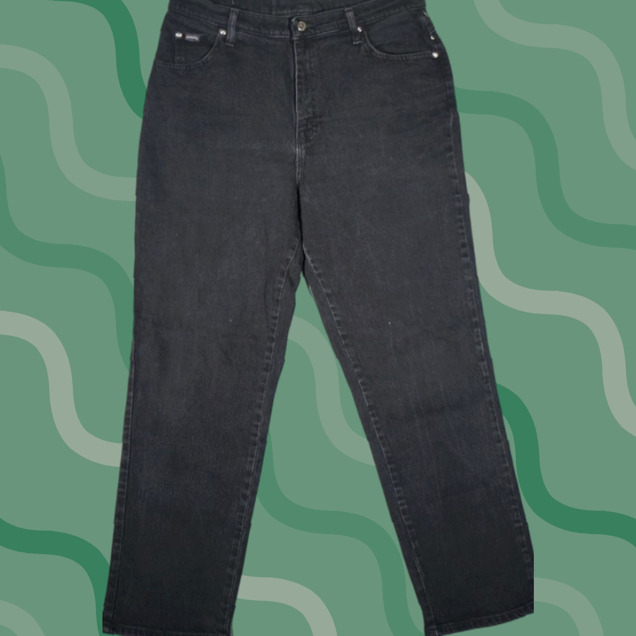 Lee VINTAGE LEE WOMENS JEANS STRAIGHT BLACK 16 MEDIUM RIDERS 1990s XD07419 Size 38" / US 16 / IT 52 - 1 Thumbnail