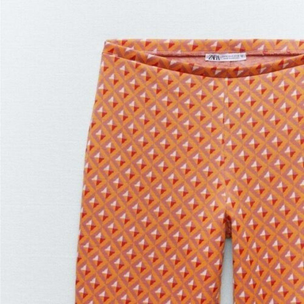 Zara NWT New ZARA Jacquard Knit Geometric Print Pull On Flare Or Size 27" / US 4 / IT 40 - 3 Thumbnail