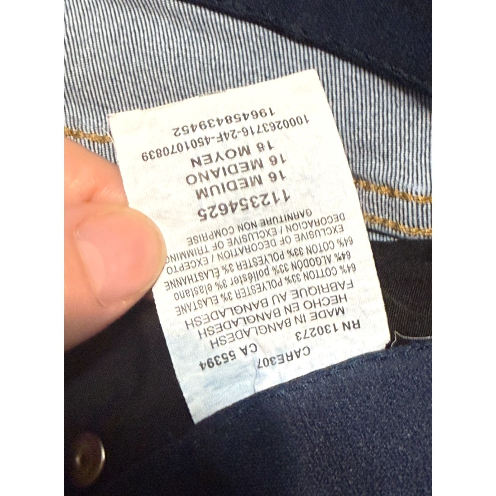 Lee Lee Jeans Women's 16 Medium Blue Denim Straight Leg High Rise Jeans Regular Rise 5-Pocket Inseam 27in Size 38" / US 16 / IT 52 - 6 Thumbnail