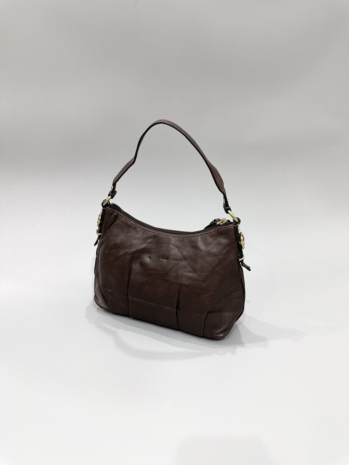 Coach Coach Brown Leather Pleated Hobo Bag Size ONE SIZE - 2 Thumbnail
