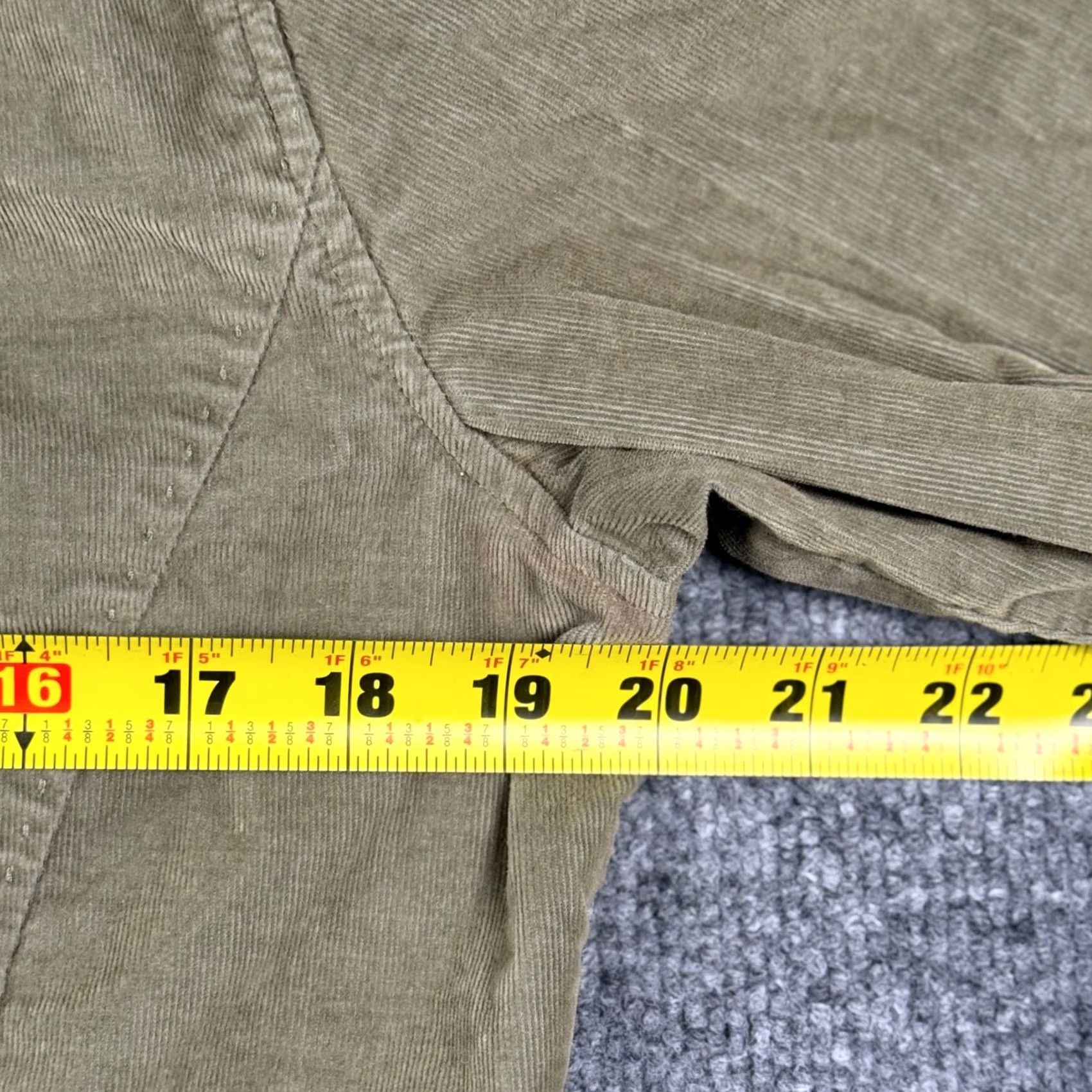 Talbots Talbots Petites Corduroy Button Up Shirt LS Women M Green Fall Workwear Basic Stretch Size M / US 6-8 / IT 42-44 - 7 Thumbnail