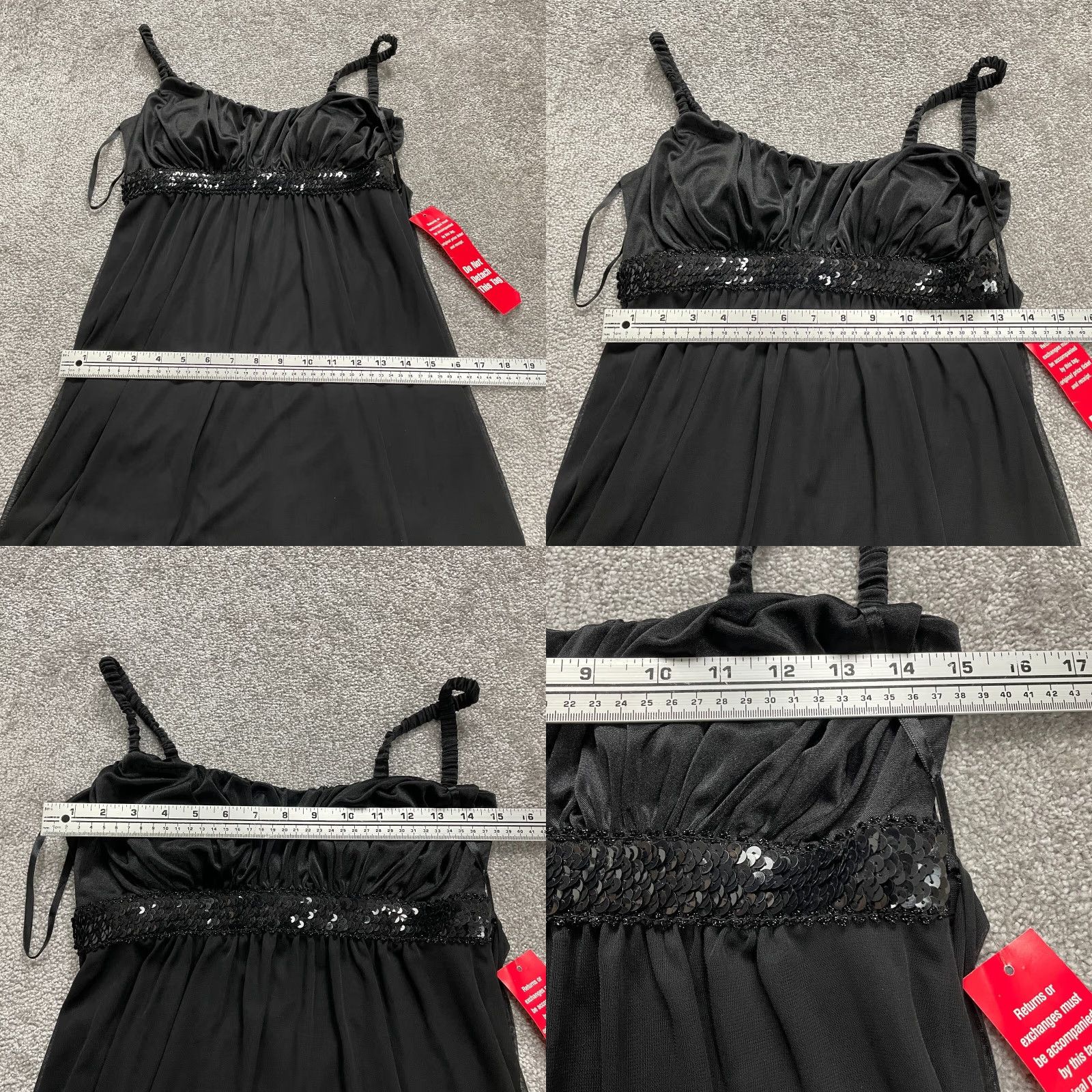 Vintage Sweet Storm Black Spaghetti Sweetheart Midi Dress Womens L Size L / US 10 / IT 46 - 8 Thumbnail