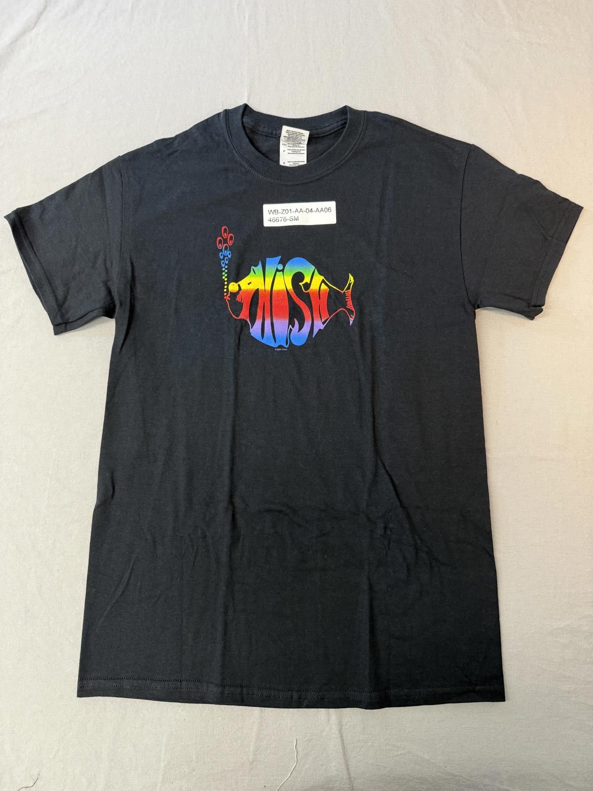Designer Phish T-shirt - Classic Phish Fish Logo Rainbow Print 2007 S Size US S / EU 44-46 / 1 - 1 Thumbnail