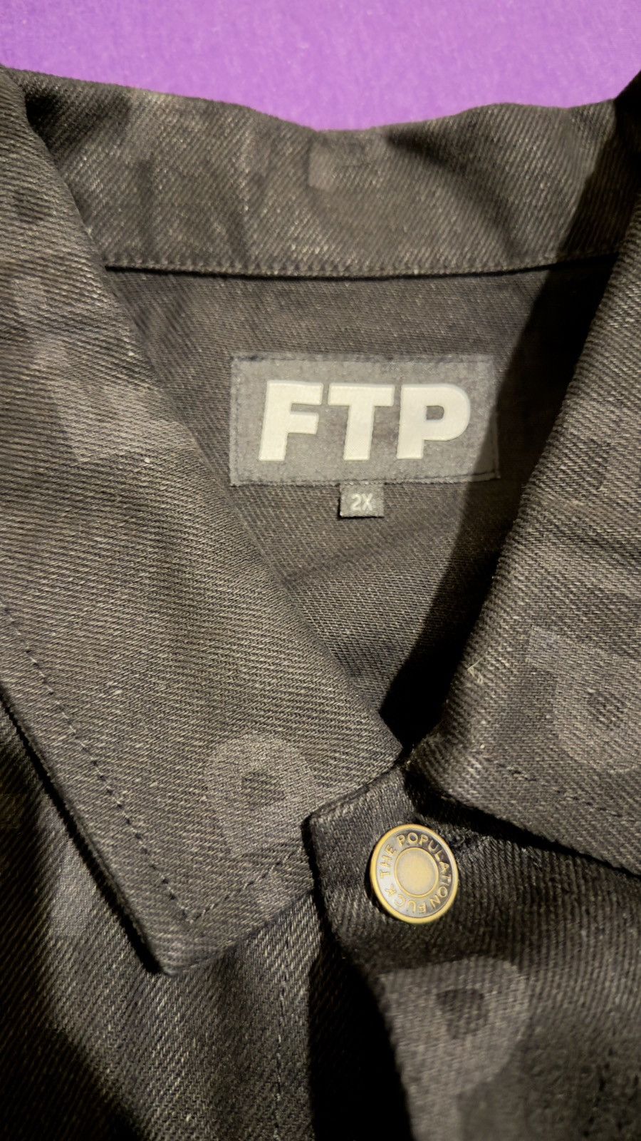 Fuck The Population FTP All Over Print Denim Jacket Size US XXL / EU 58 / 5 - 5 Thumbnail