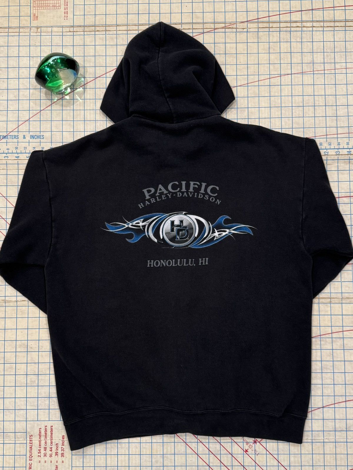 Harley Davidson Harley Davidson Blue Flames Full Zip Hoodie Honolulu Mens XL Size US XL / EU 56 / 4 - 14 Thumbnail