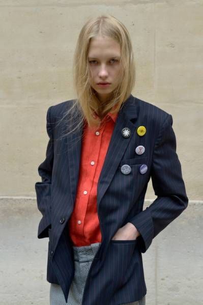 Gosha Rubchinskiy × PACCBET SS17 Striped Blazer w/ Rassvet Badges Size 46R - 2 Thumbnail