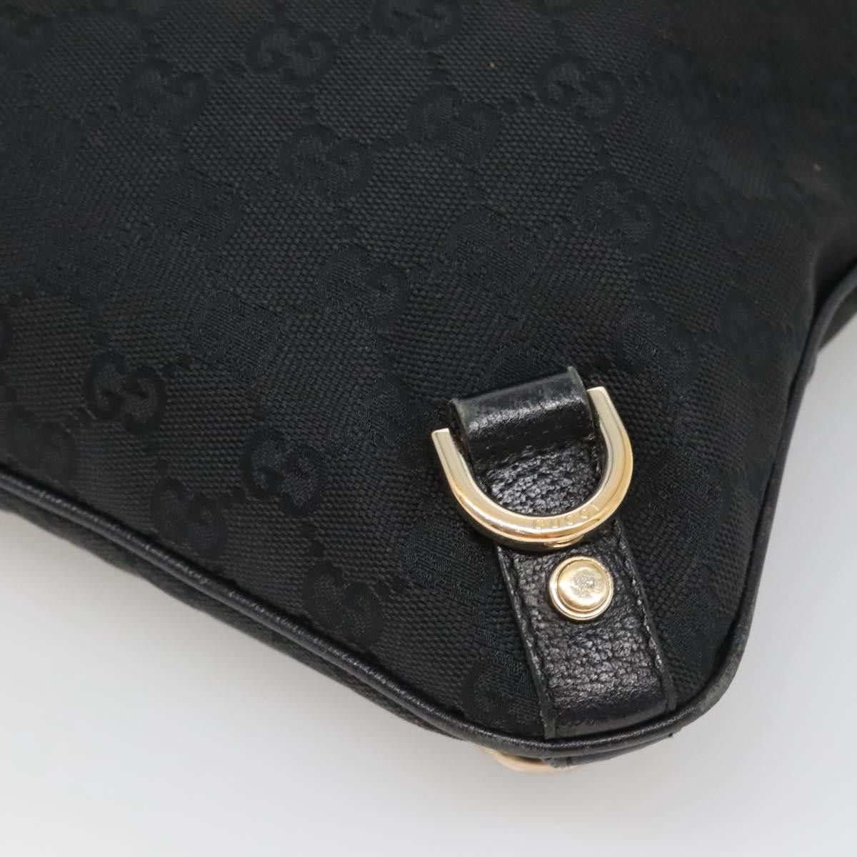 Gucci GUCCI GG Canvas Abbey Shoulder Bag Black Gold Size ONE SIZE - 12 Thumbnail