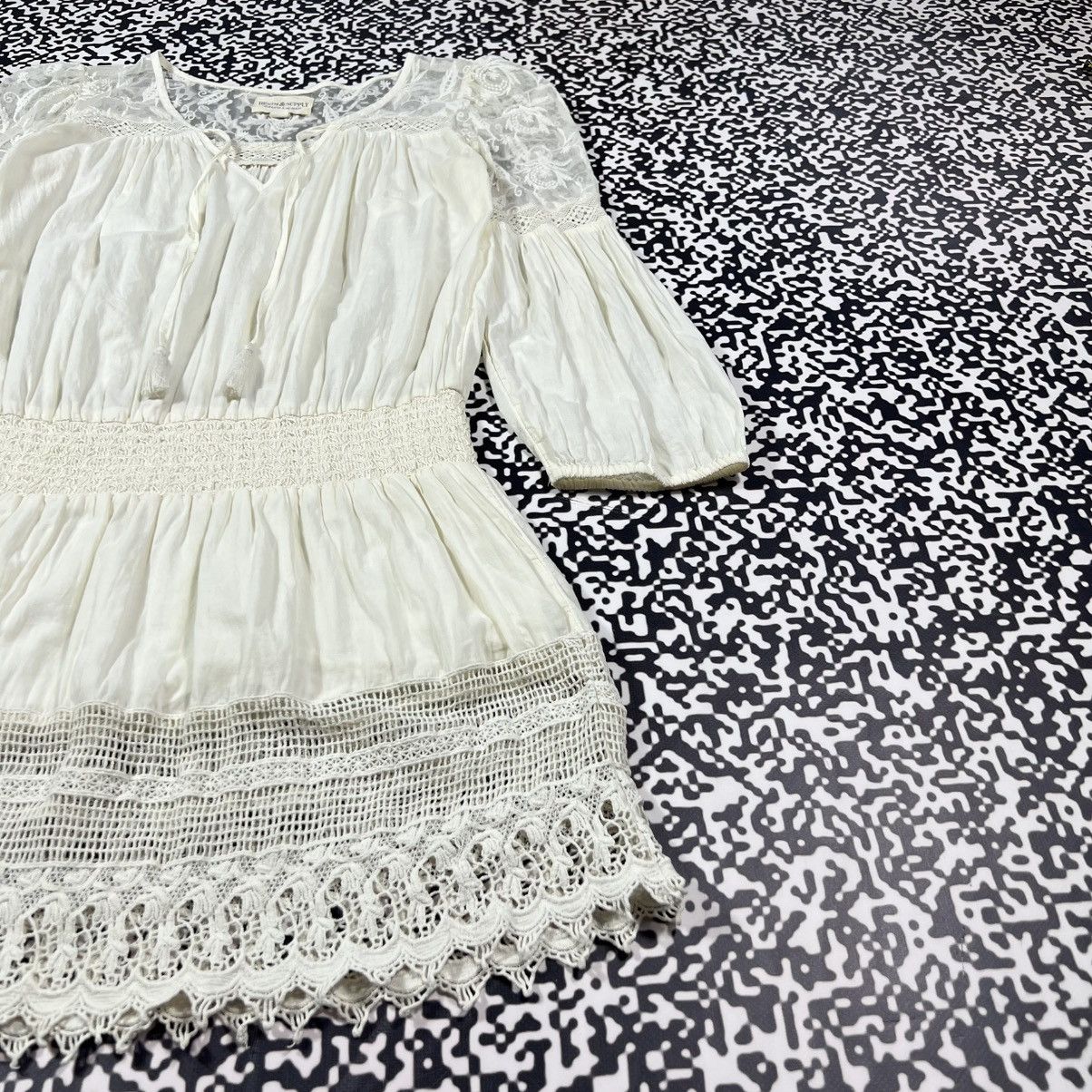 Denim & Supply Ralph Lauren Vintage Y2K Denim & Supple Ralph Lauren Lace Boho Mini Dress Size S / US 4 / IT 40 - 10 Thumbnail