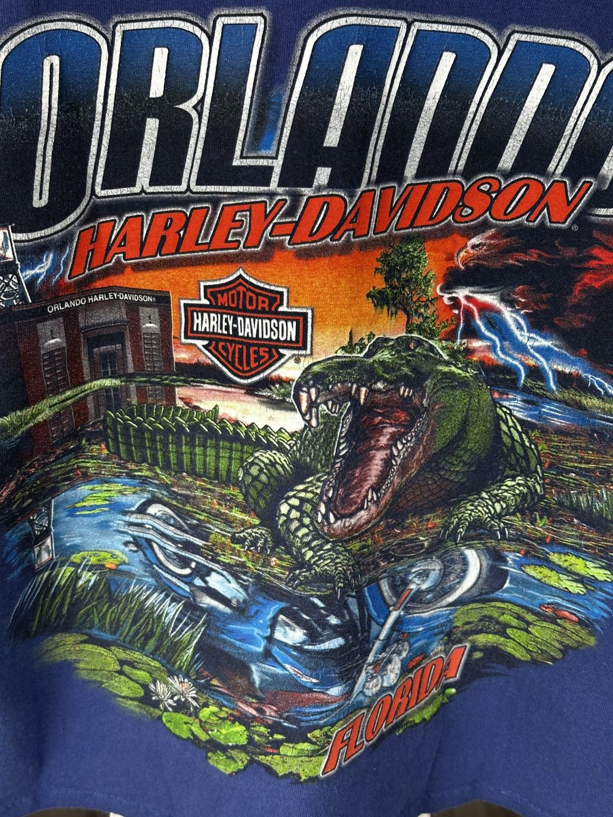 Harley Davidson Harley Davidson Orlando Crop Tee Y2K Rare Women Size M / US 6-8 / IT 42-44 - 3 Thumbnail