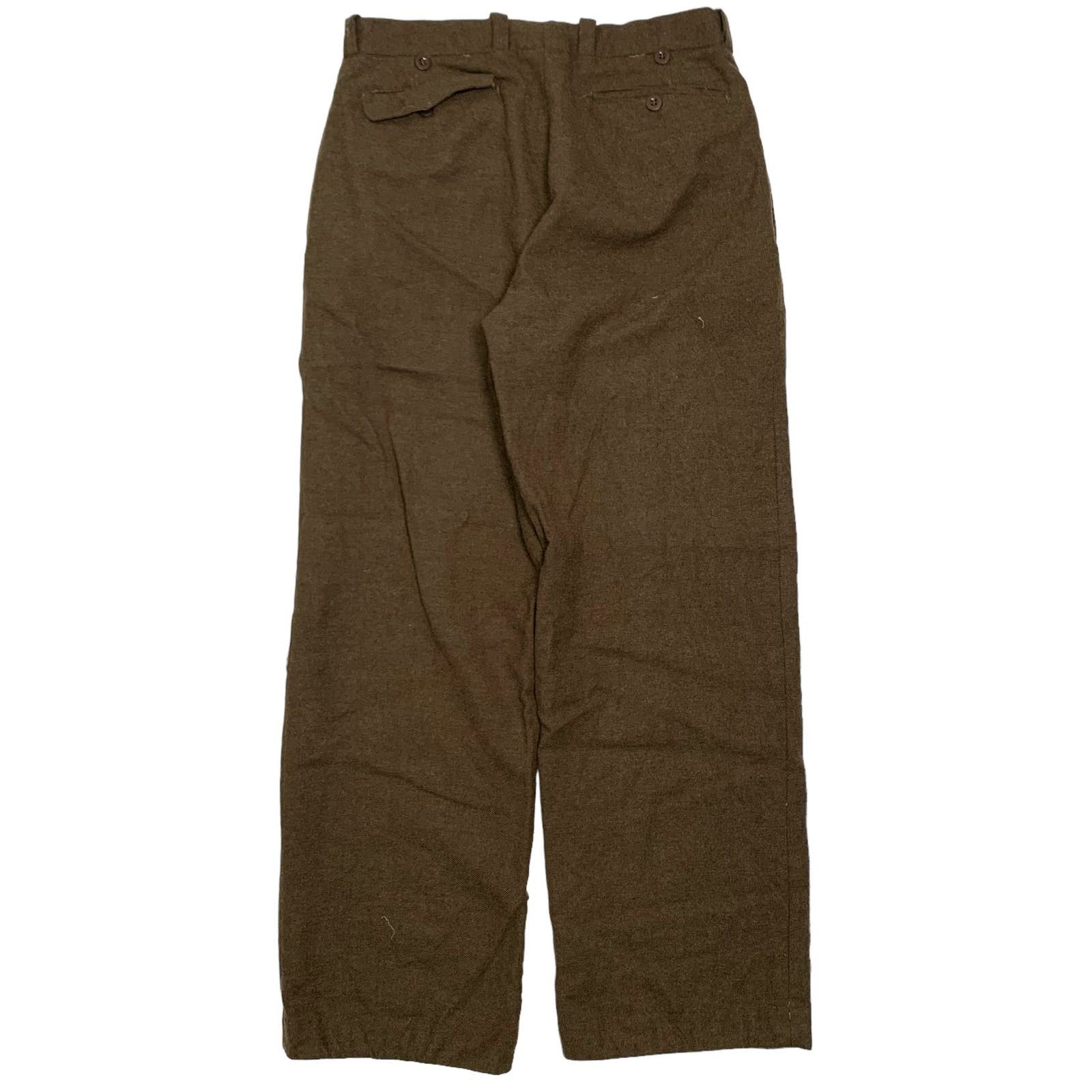 Other 80s Lavaur Brown Wool Military Pants 32 Size US 32 / EU 48 - 2 Thumbnail