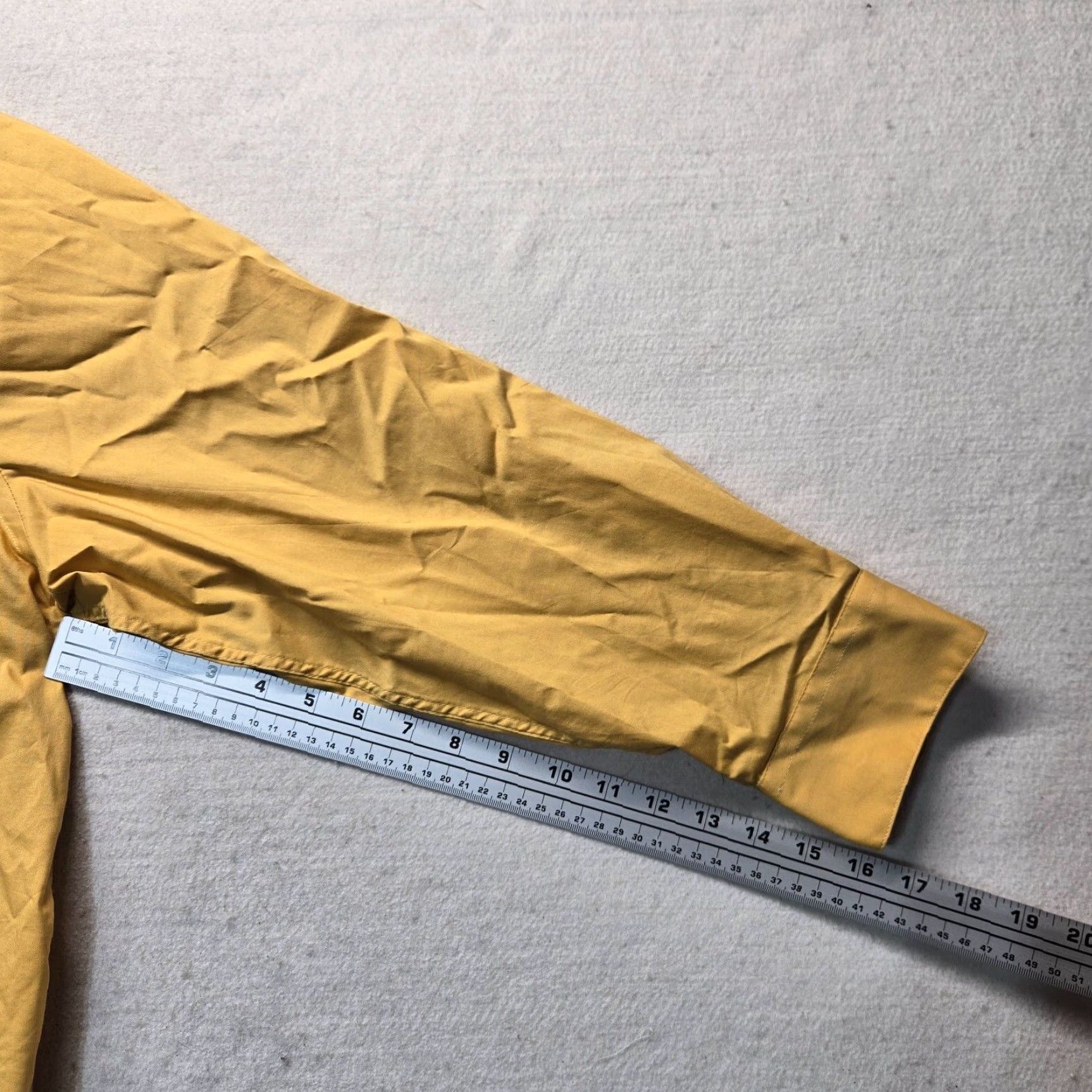 Vintage SADDLEBRED Solid Yellow Button Up Shirt Mens XL 17 Long Sleeve Casual Easy Care Cotton Button-Down 65% Cotton 35% Polyester Size US XL / EU 56 / 4 - 5 Thumbnail