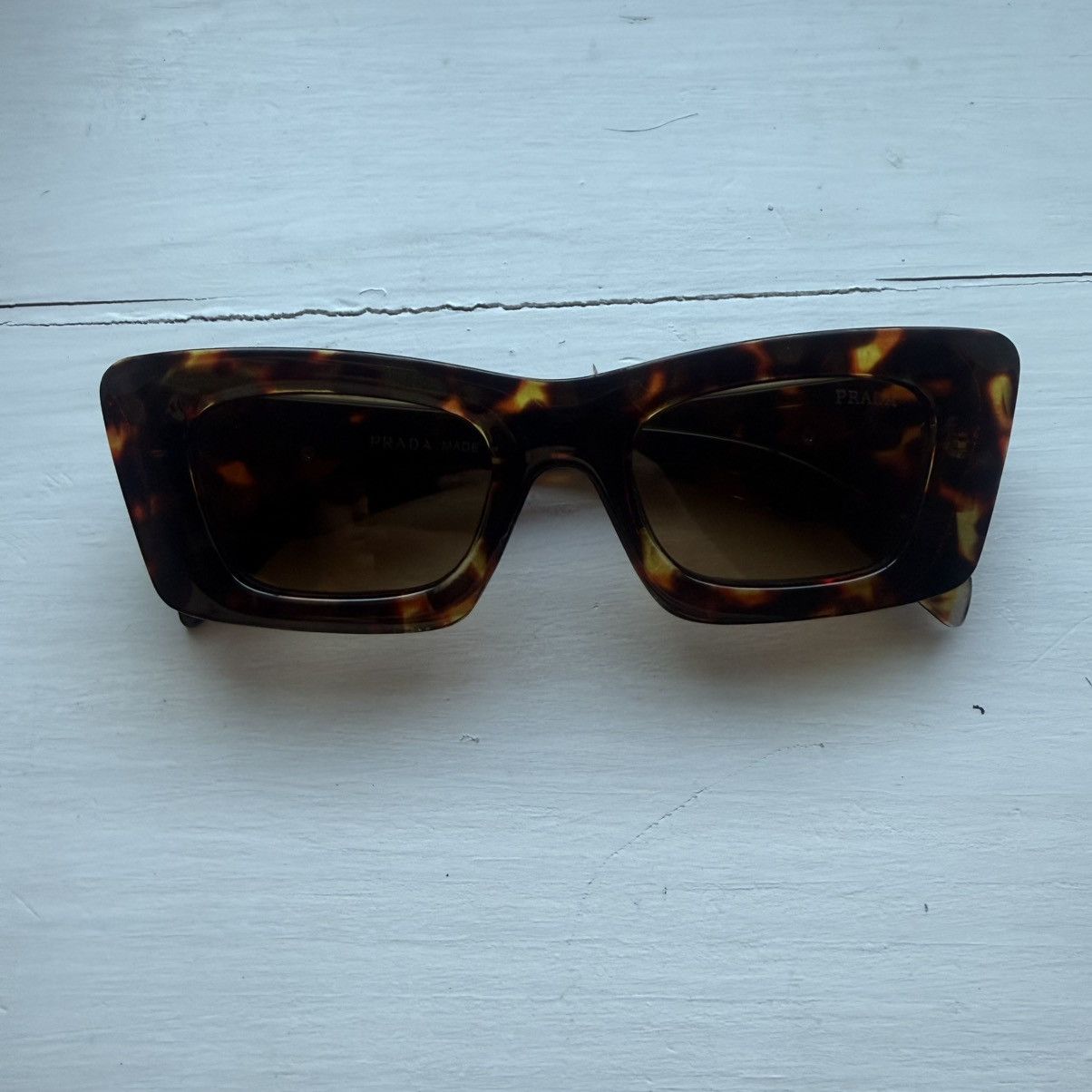 Prada Tortoise shell PRADA Sunglasses Size ONE SIZE - 1 Thumbnail
