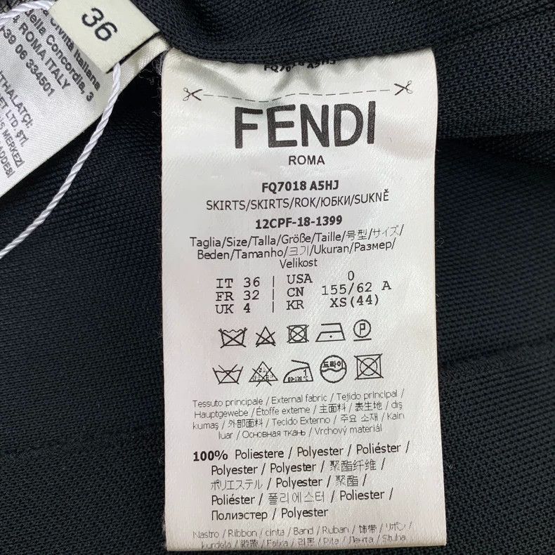 Fendi Fendi Logo Side Slit Midi Skirt Size US 36 / EU 52 - 6 Thumbnail