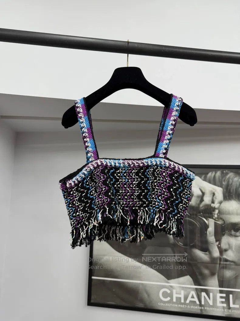 Chanel Chanel Colourful tweed tassel suspenders Size XS / US 0-2 / IT 36-38 - 3 Thumbnail