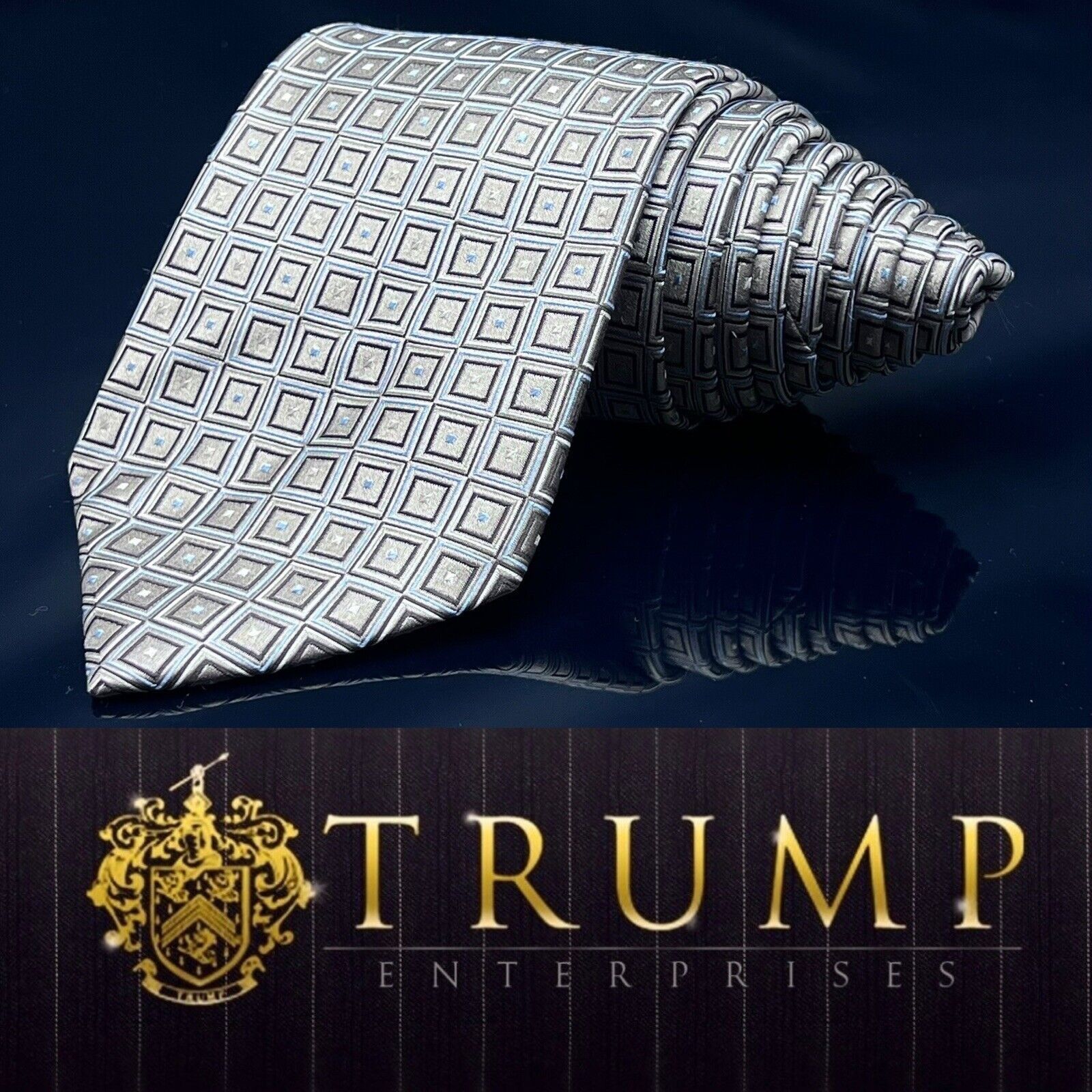 DONALD TRUMP President Signature Collection Silk Necktie Sil