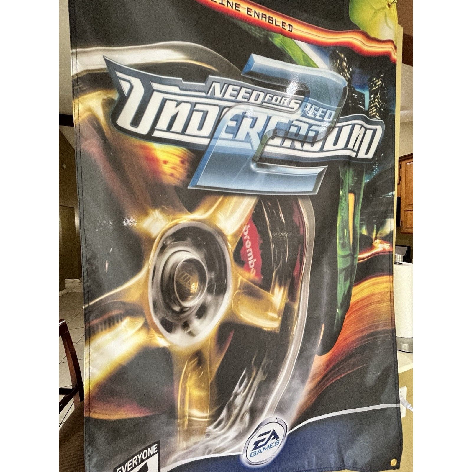 Other Need for Speed: Underground 2 5ft Flag Microsoft XBOX NFS Size ONE SIZE - 3 Thumbnail