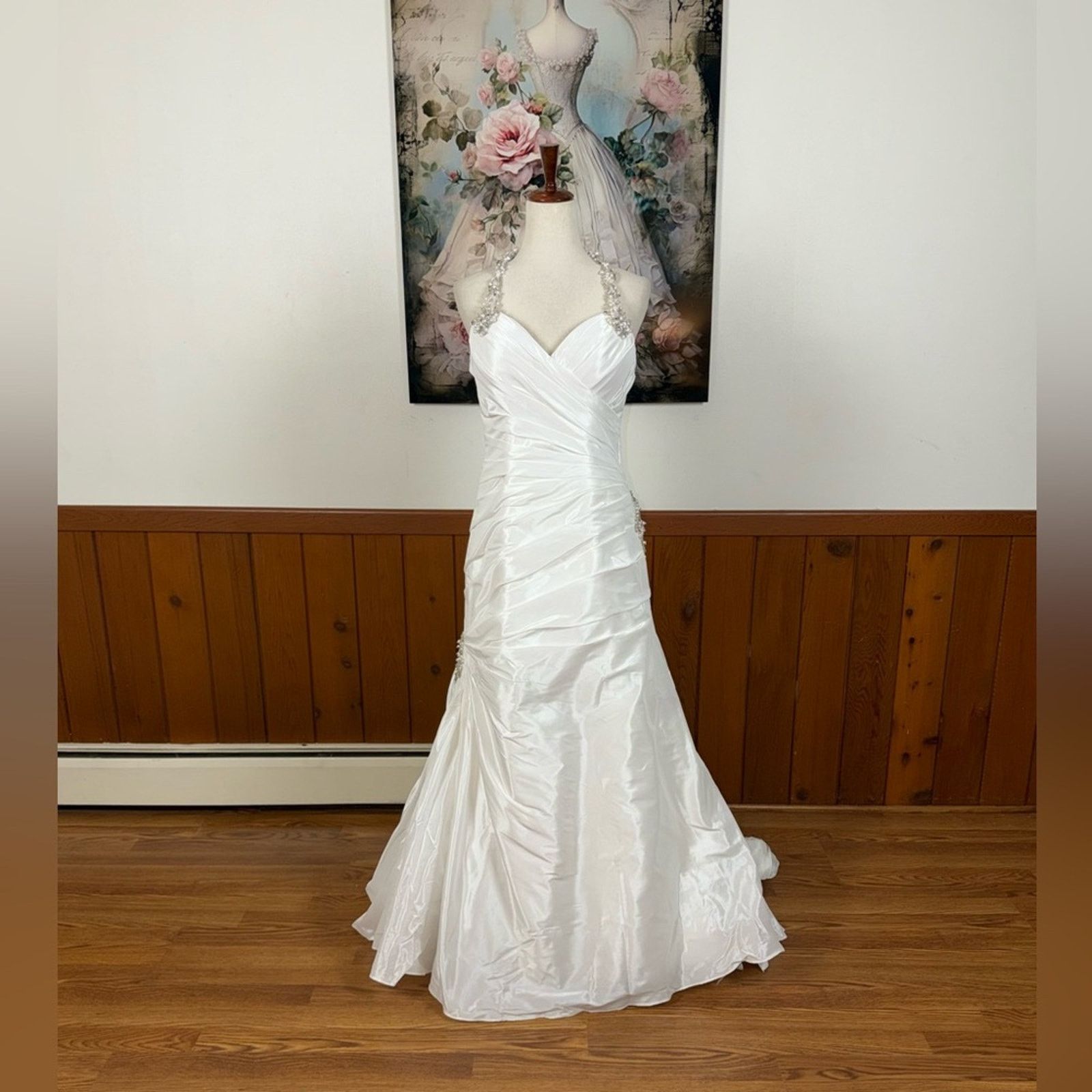 Other Beautiful Sottero & Midgley Ruched Taffeta Wedding Gown Size M / US 6-8 / IT 42-44 - 2 Thumbnail
