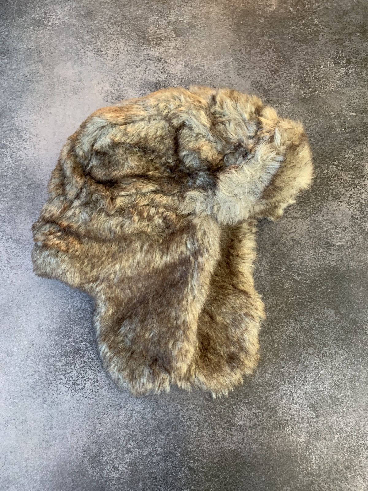 Japanese Brand Vintage Crazy Y2k Mohair Fuzzy Hat Ushanka Punk Huge Size ONE SIZE - 4 Thumbnail