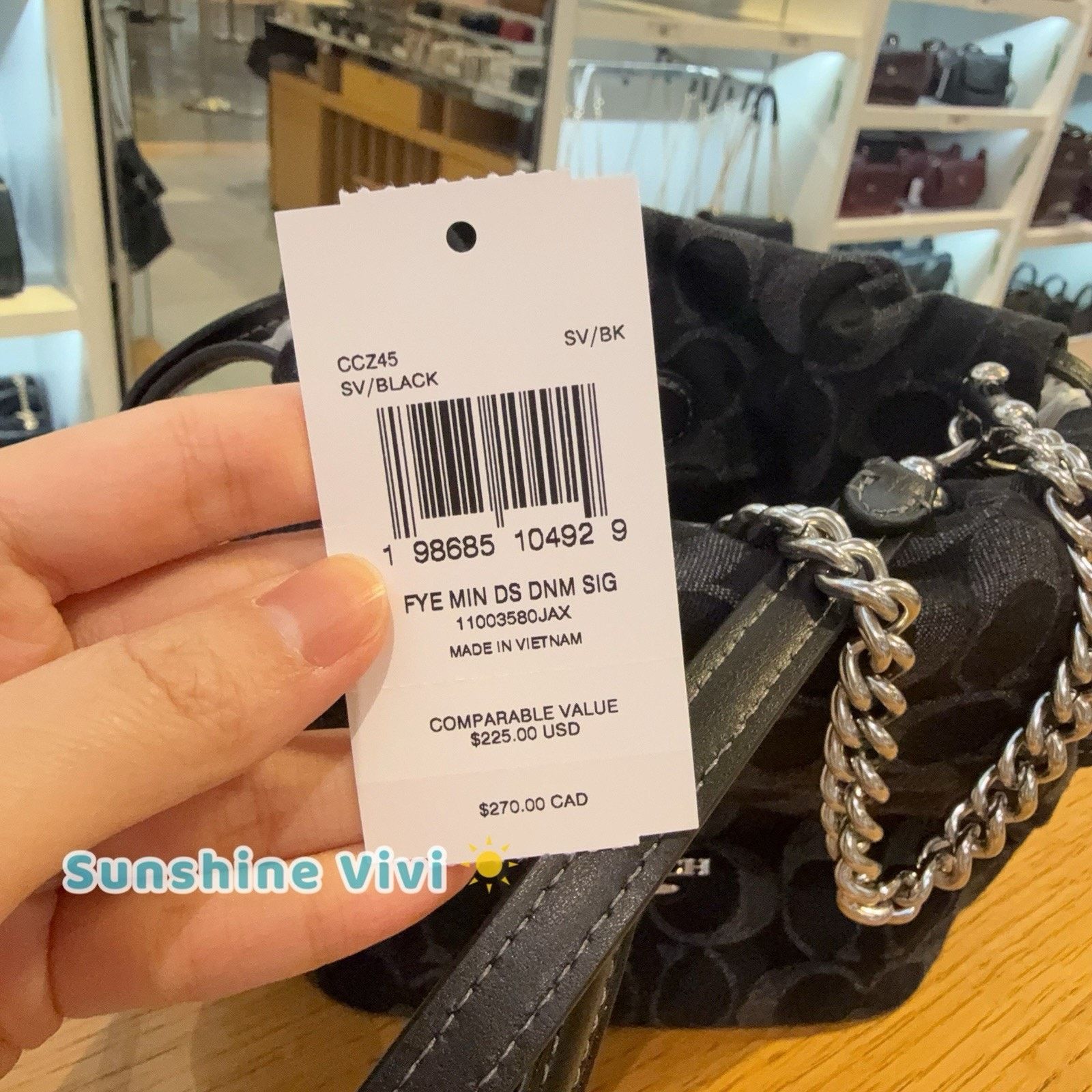 Coach NWT Coach Faye Mini Drawstring Bag Signature CCZ45 denim Size ONE SIZE - 6 Thumbnail