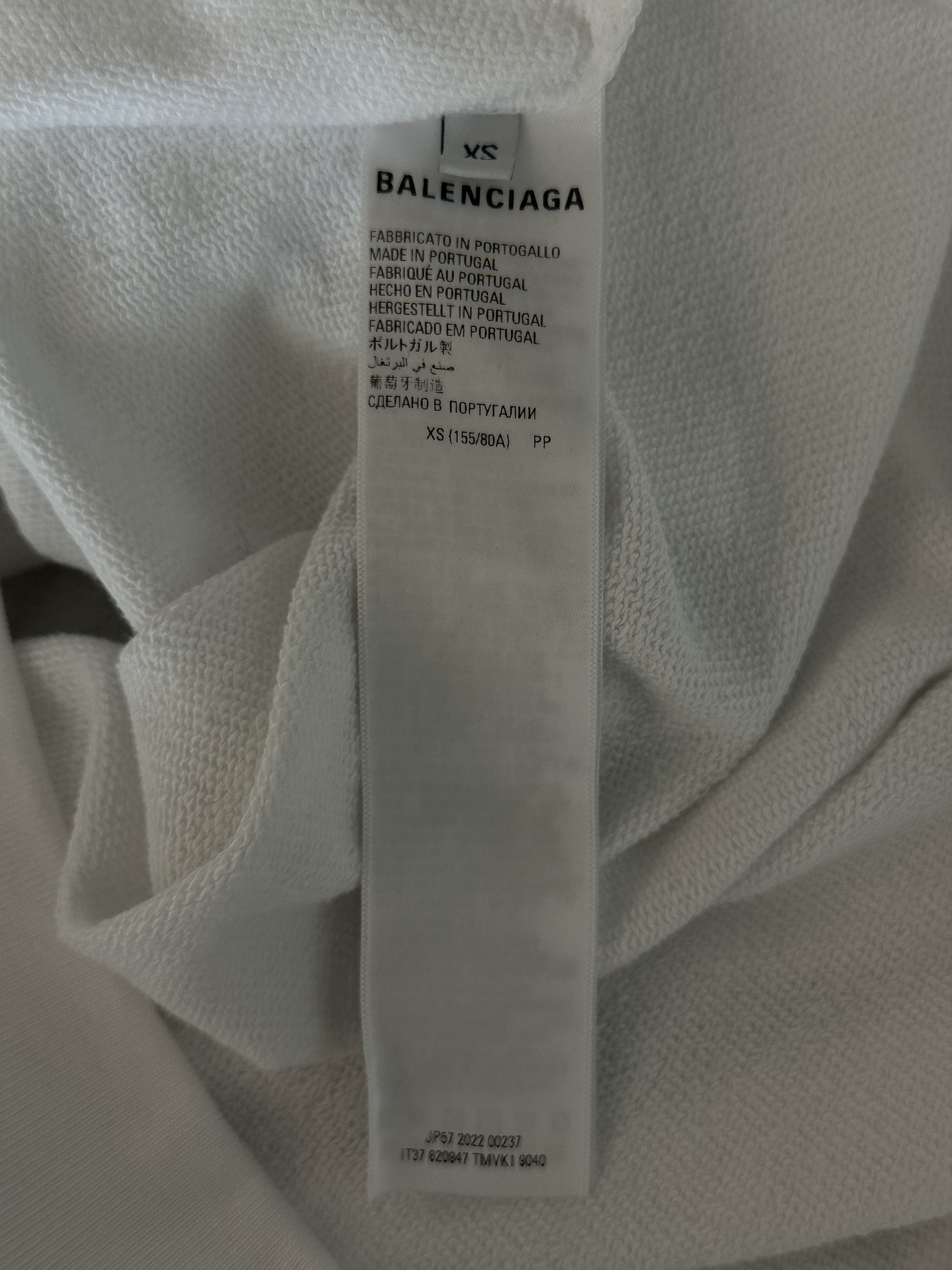 Balenciaga Balenciaga White & Black Fashion Institute Logo Hoodie Size US L / EU 52-54 / 3 - 4 Thumbnail