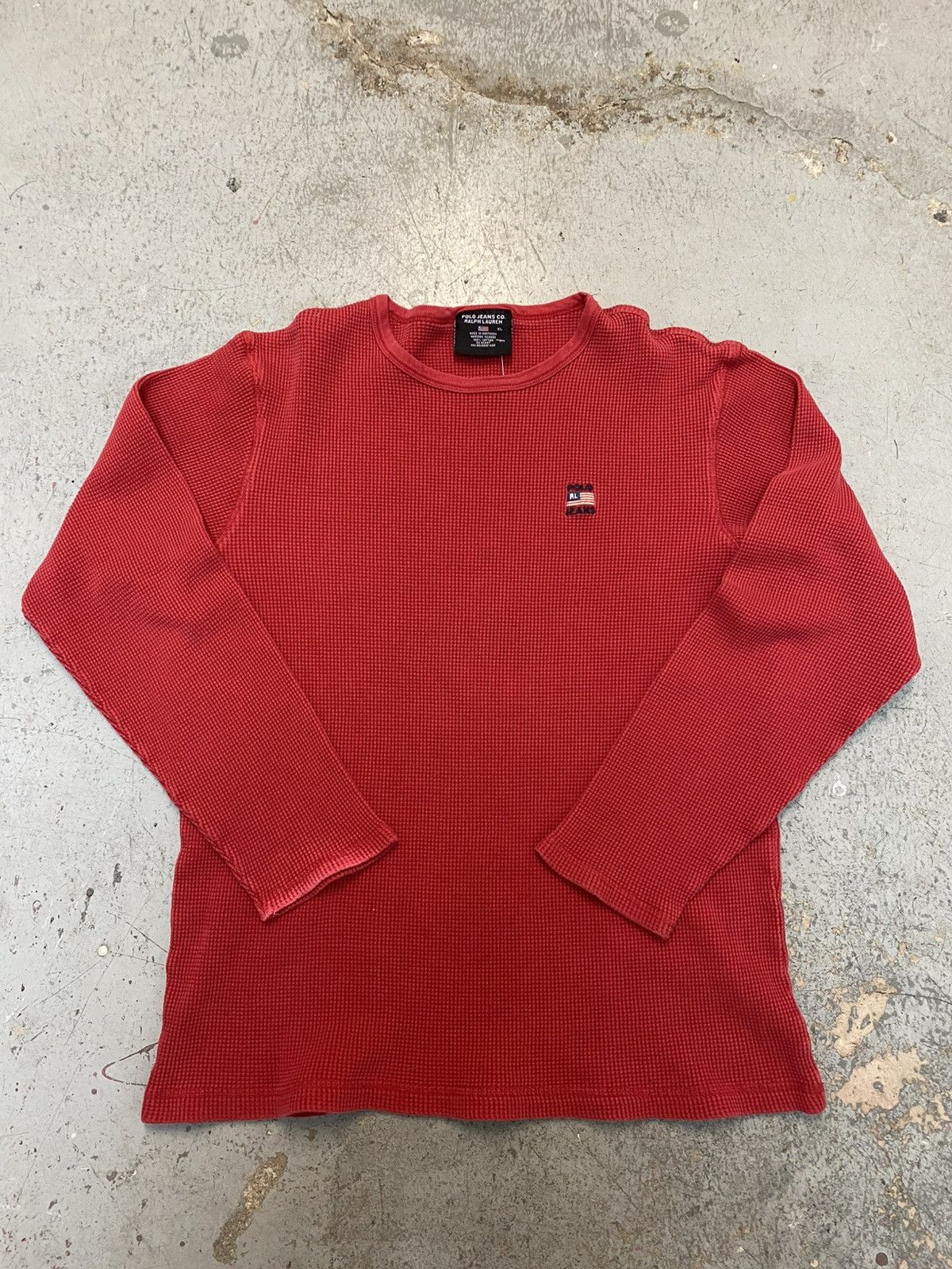 Polo Ralph Lauren Vintage 1990’s Polo Jeans Thermal Knit Size US XL / EU 56 / 4 - 1 Thumbnail