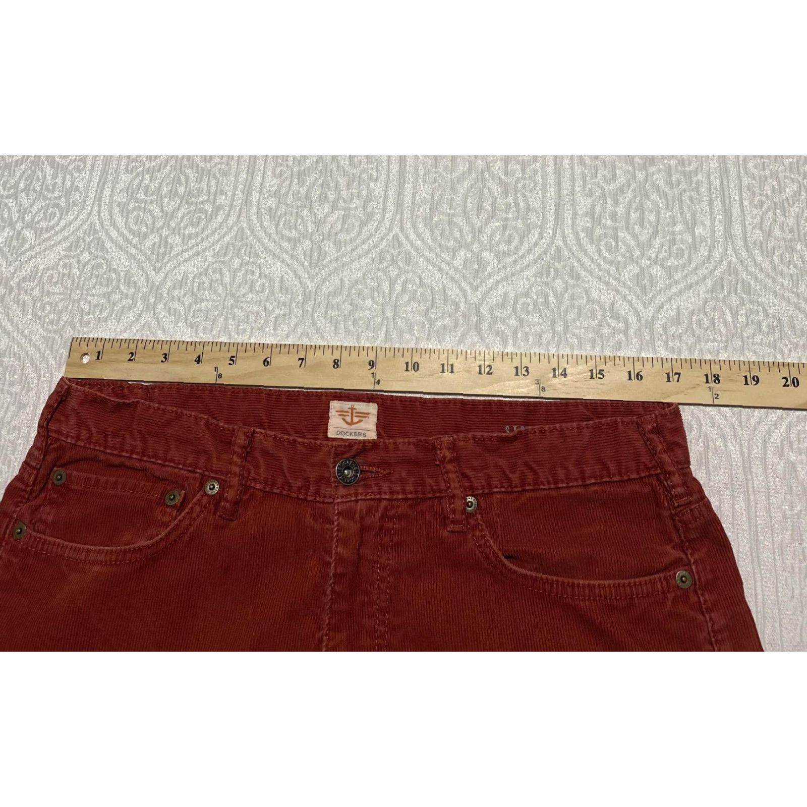 Dockers Dockers Pants Mens 34x32 Red Straight Fit Corduroy Classic Casual Pockets Mens Regular Style Chino Pocket Jeans Size US 34 / EU 50 - 6 Thumbnail