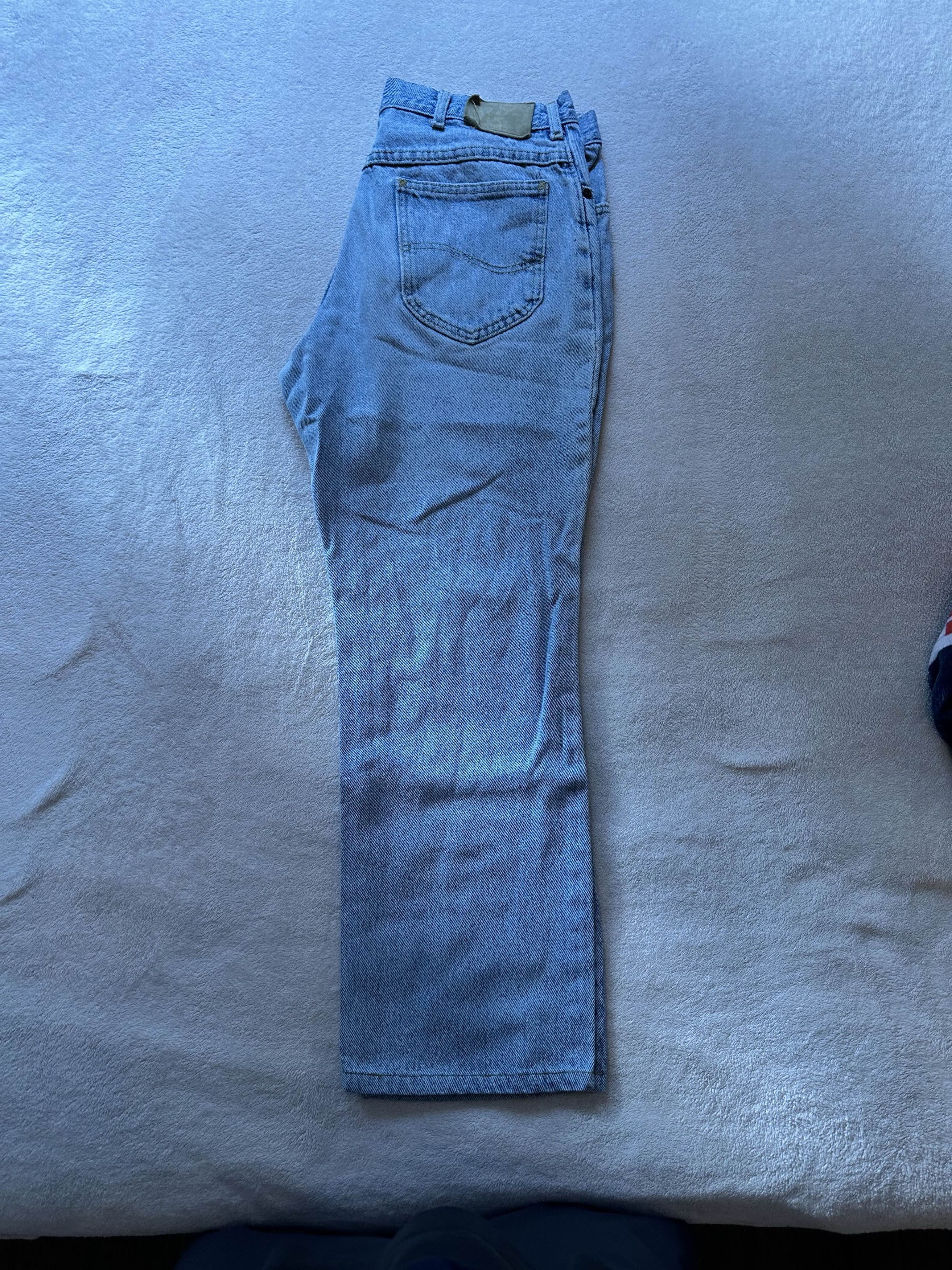 Lee × Vintage 80s Lee Distressed Light Wash Jeans Size US 32 / EU 48 - 1 Thumbnail