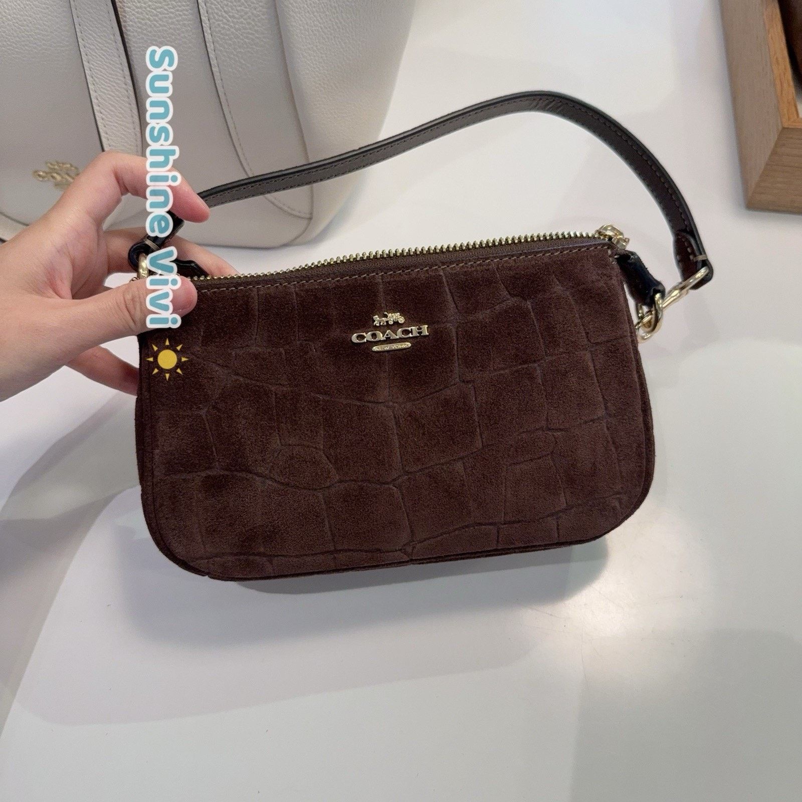 Coach NWT COACH Nolita 19 suede leather CCF61 Gold/Maple Size ONE SIZE - 2 Thumbnail