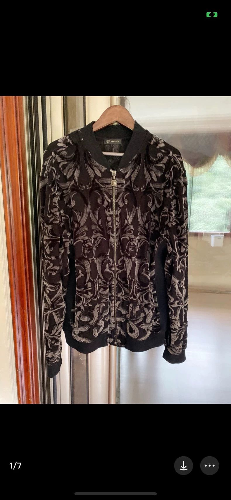 Versace Versace Baroque velor autumn-winter coat Size US M / EU 48-50 / 2 - 2 Thumbnail