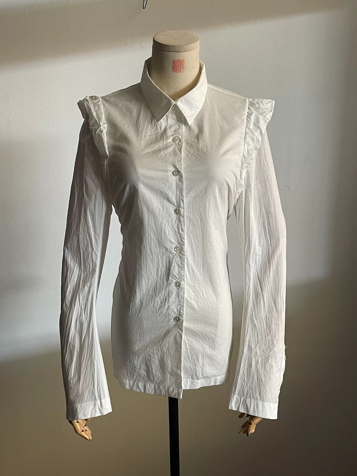 Ann Demeulemeester Ann Demeulemeester White Back Tie Shirt Size XS / US 0-2 / IT 36-38 - 1 Thumbnail