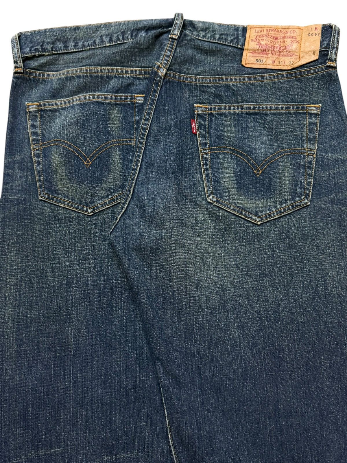 Levi's Vintage 90s Levis 501 Faded Whisker Wide Leg Baggy Jeans Size US 34 / EU 50 - 5 Thumbnail