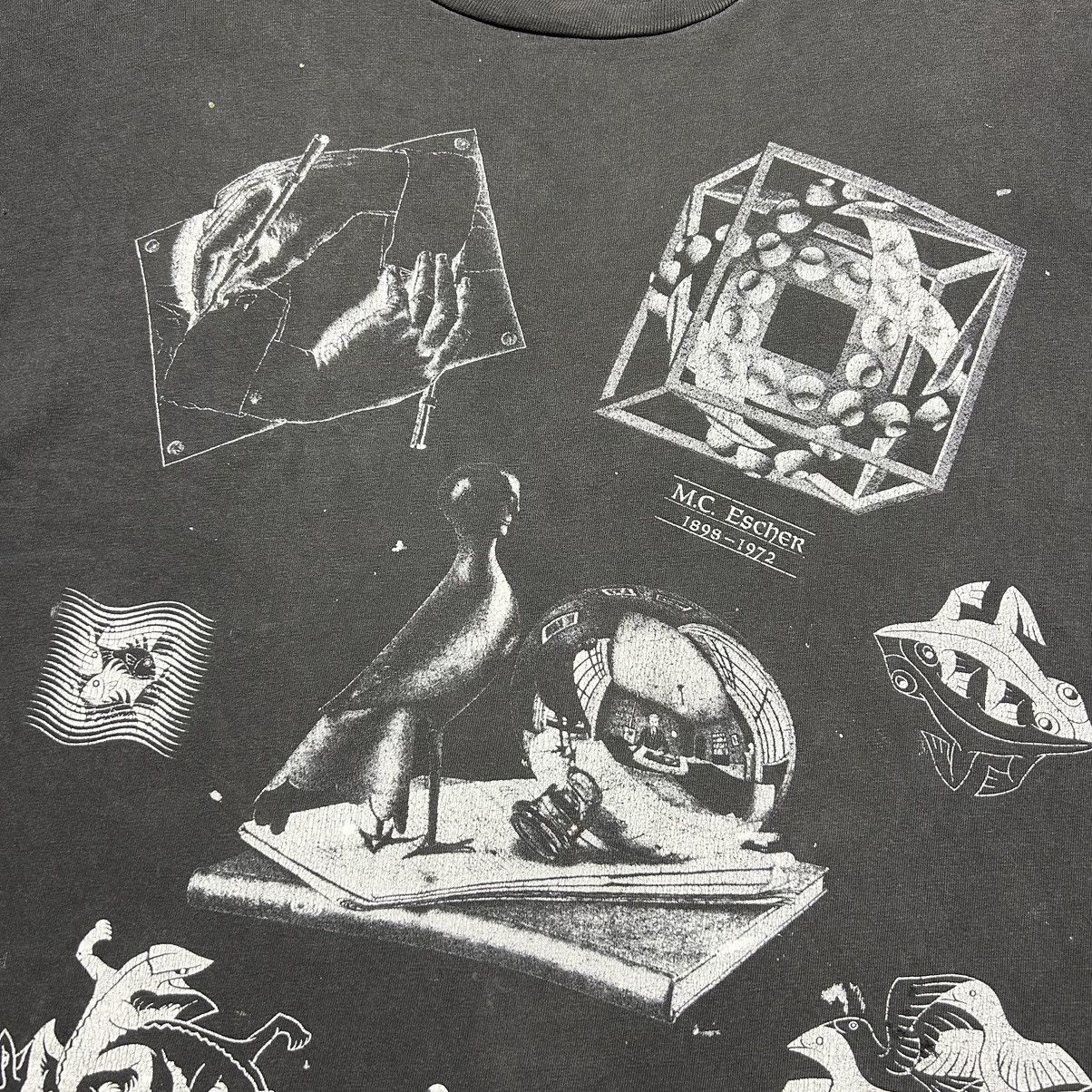 Vintage Vintage MC Escher Shirt Mens XL Black 1991 All Over Print Size US XL / EU 56 / 4 - 3 Thumbnail