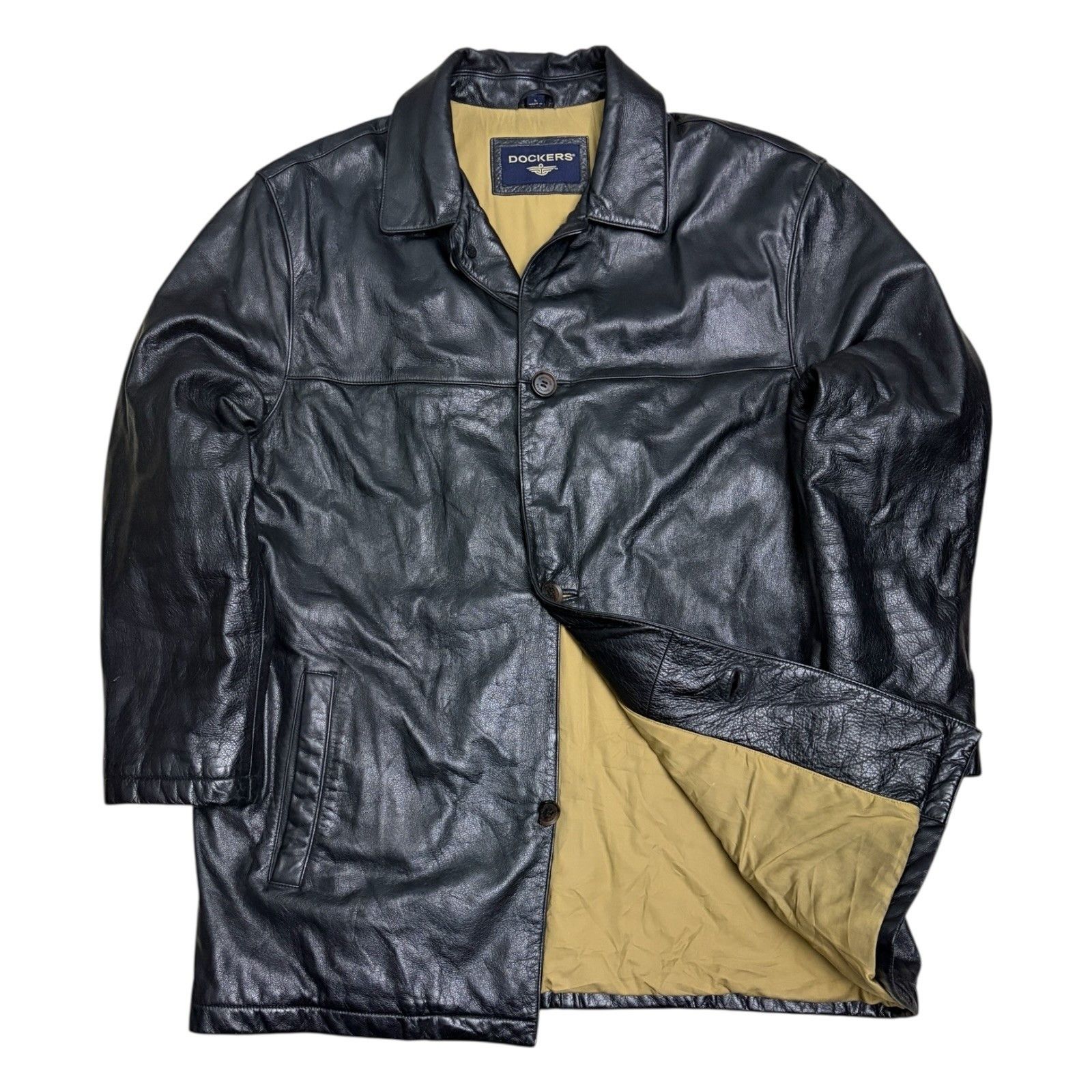 Dockers DOCKERS Cow Leather Vintage Heavy Winter Jacket Coat Large Size US L / EU 52-54 / 3 - 1 Thumbnail