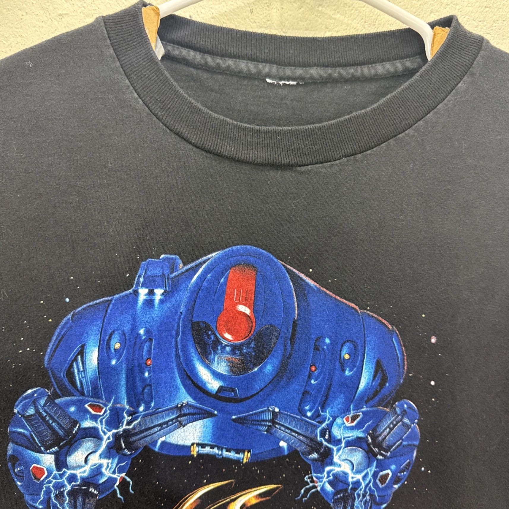 Vintage VINTAGE Lost In Space T-Shirt Men Large 90s Sci-Fi Robot Movie Tee Black Cotton Short Sleeve Size US L / EU 52-54 / 3 - 4 Thumbnail