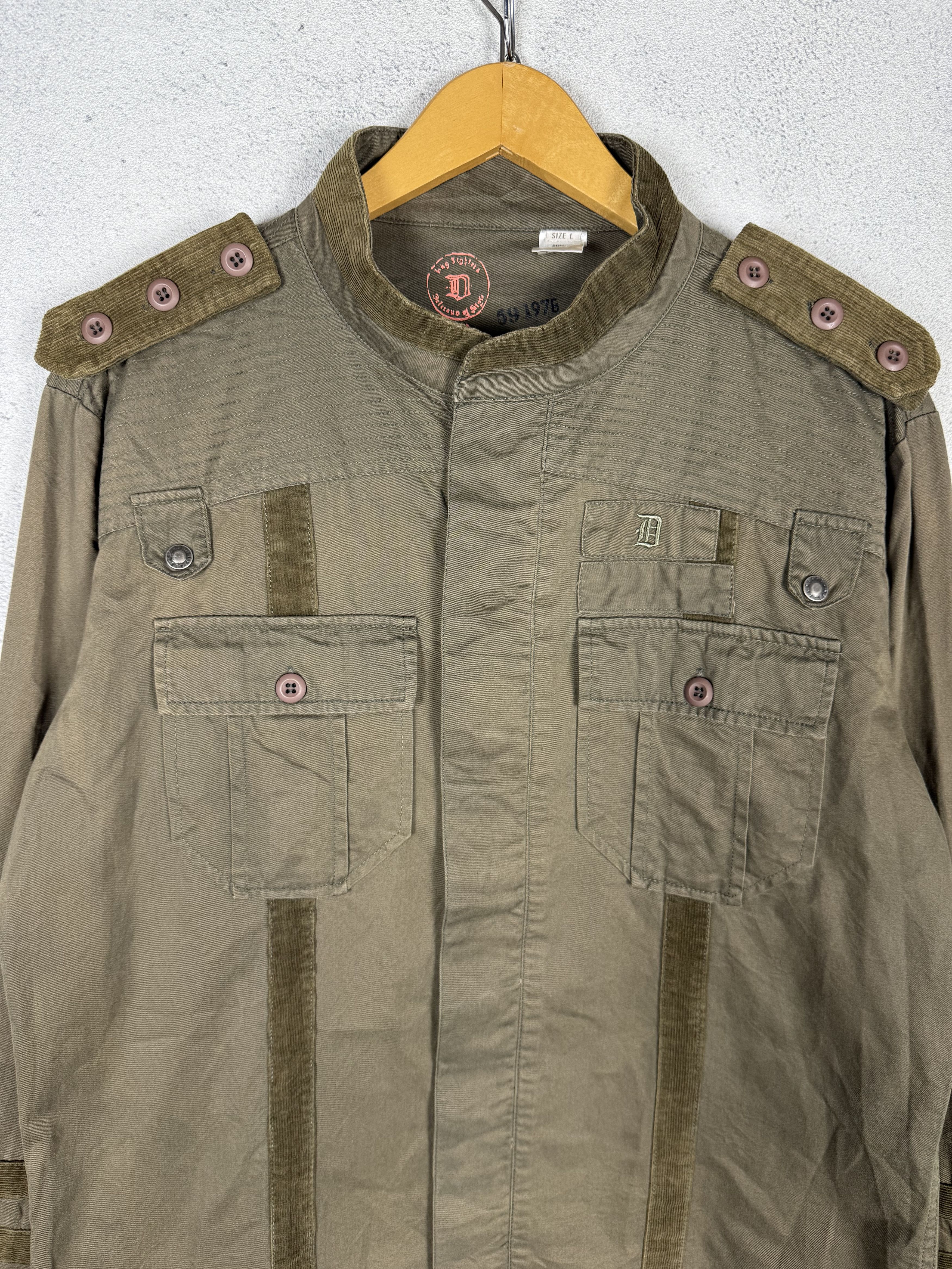 Diesel Y2K Diesel Army Military Shirt Size US L / EU 52-54 / 3 - 4 Thumbnail