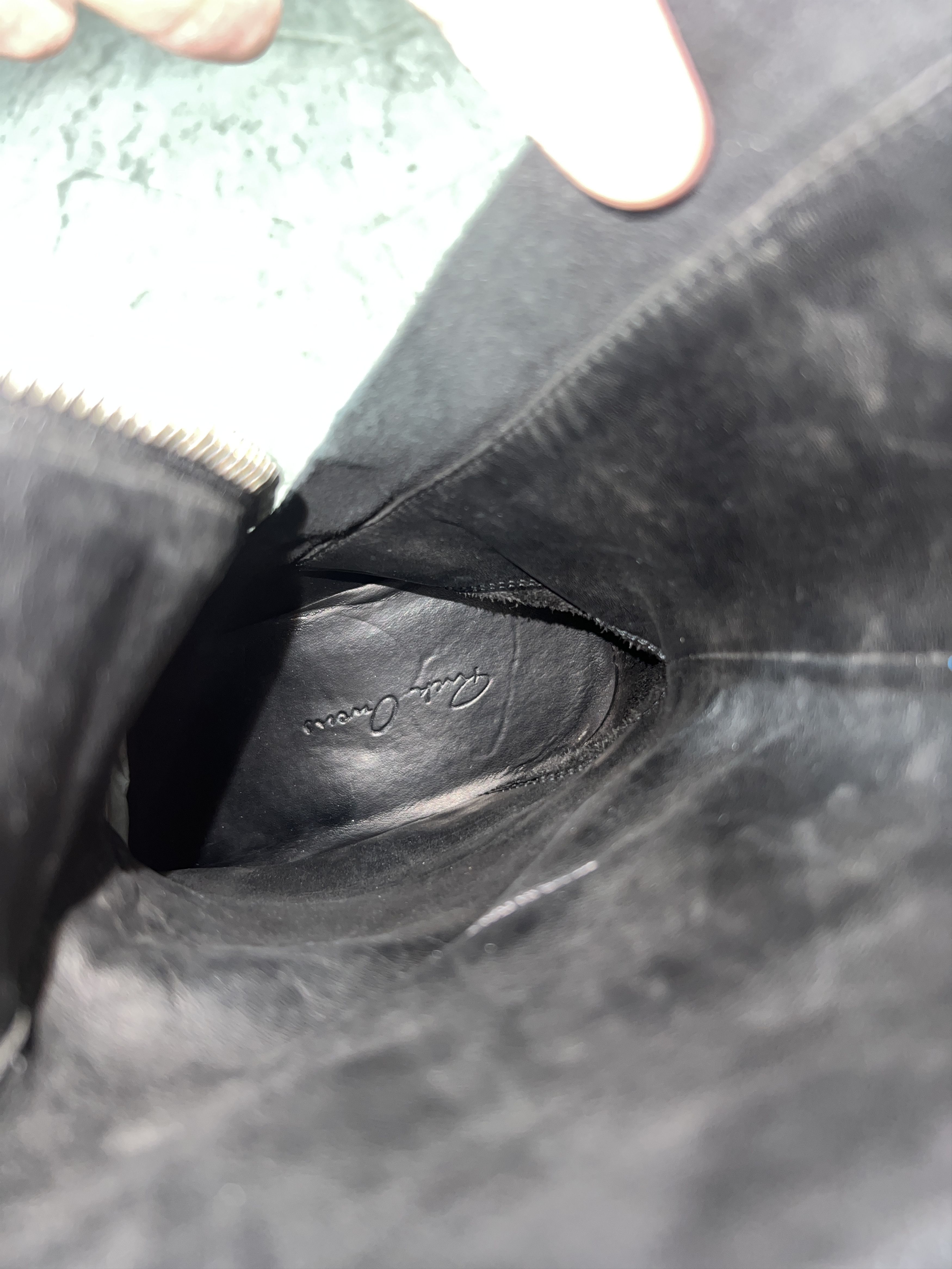 Rick Owens Rick Owens Distressed Leather Zip Boots Black EU41 Size US 8 / EU 41 - 13 Thumbnail