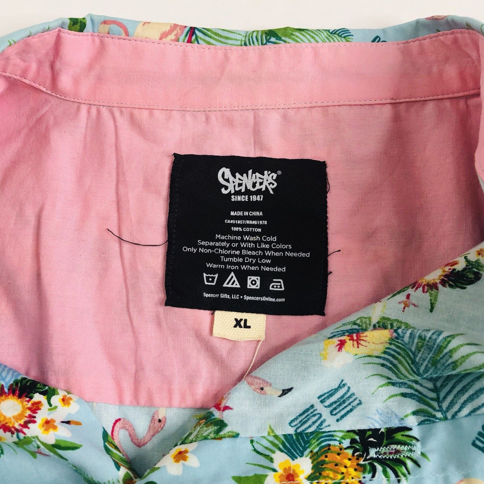 Other Spencer’s Men Button-up Hawaiian Shirt XL Flamingo Size US XL / EU 56 / 4 - 5 Thumbnail