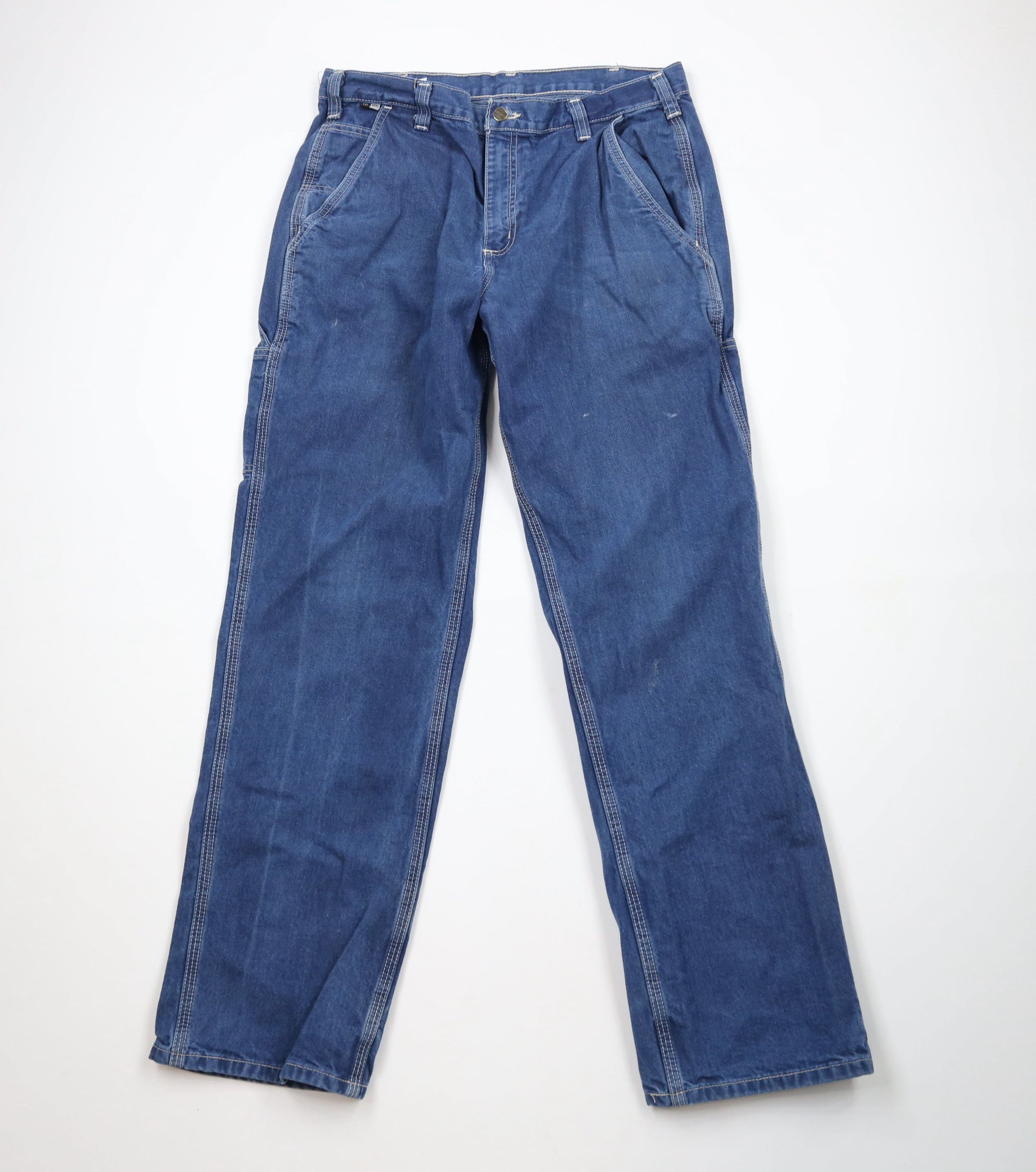 Carhartt × Vintage Vintage Carhartt FR Flame Resistant Wide Leg Dungaree Jeans Size US 34 / EU 50 - 1 Thumbnail